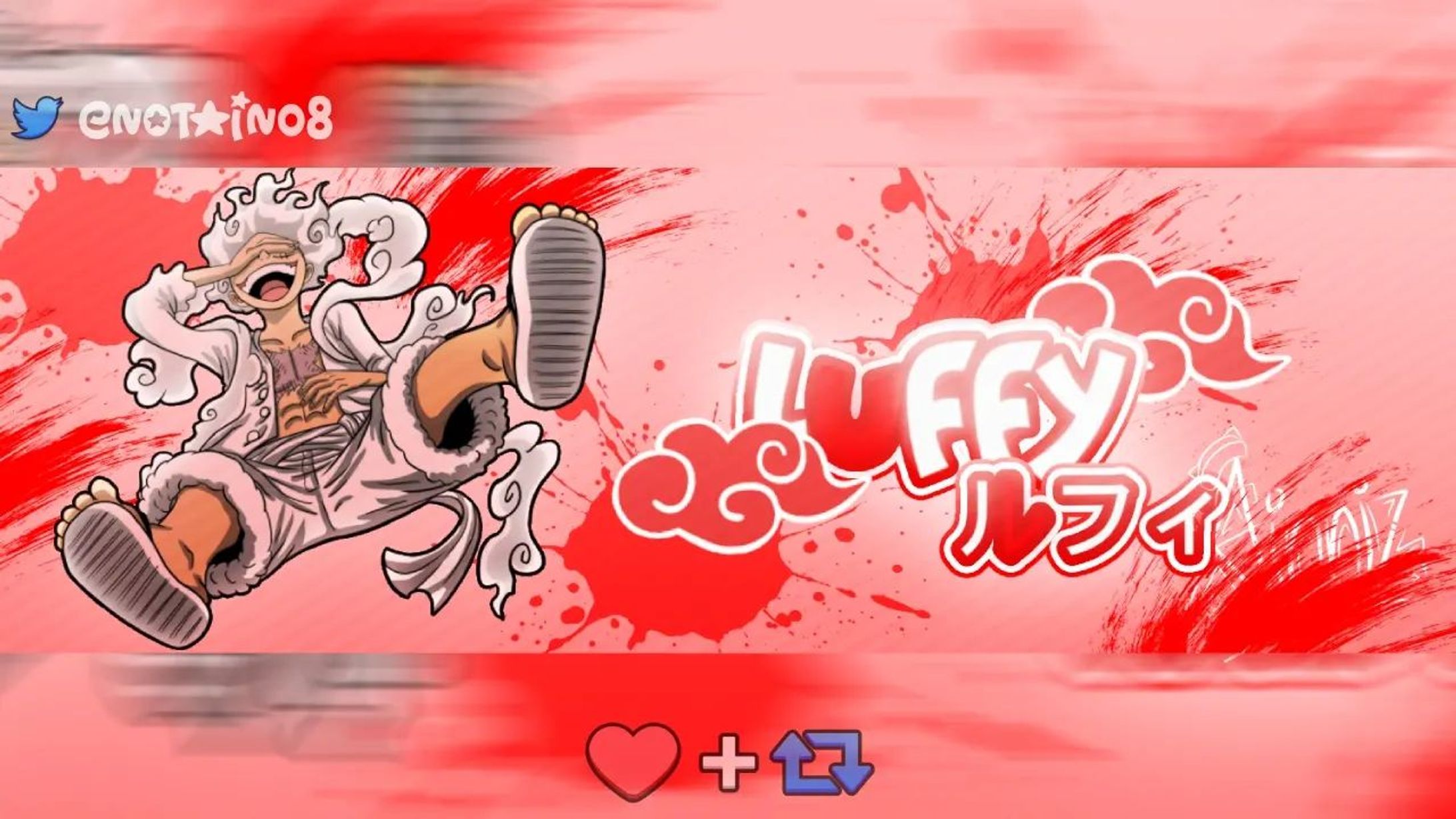 "Monkey D. Luffy" From One Piece ! 👒

( White Version )

Likes & Retweets Are Appreciated ! 🤍

tags :#GFX #anime #animeheader #FYP #notain08-1