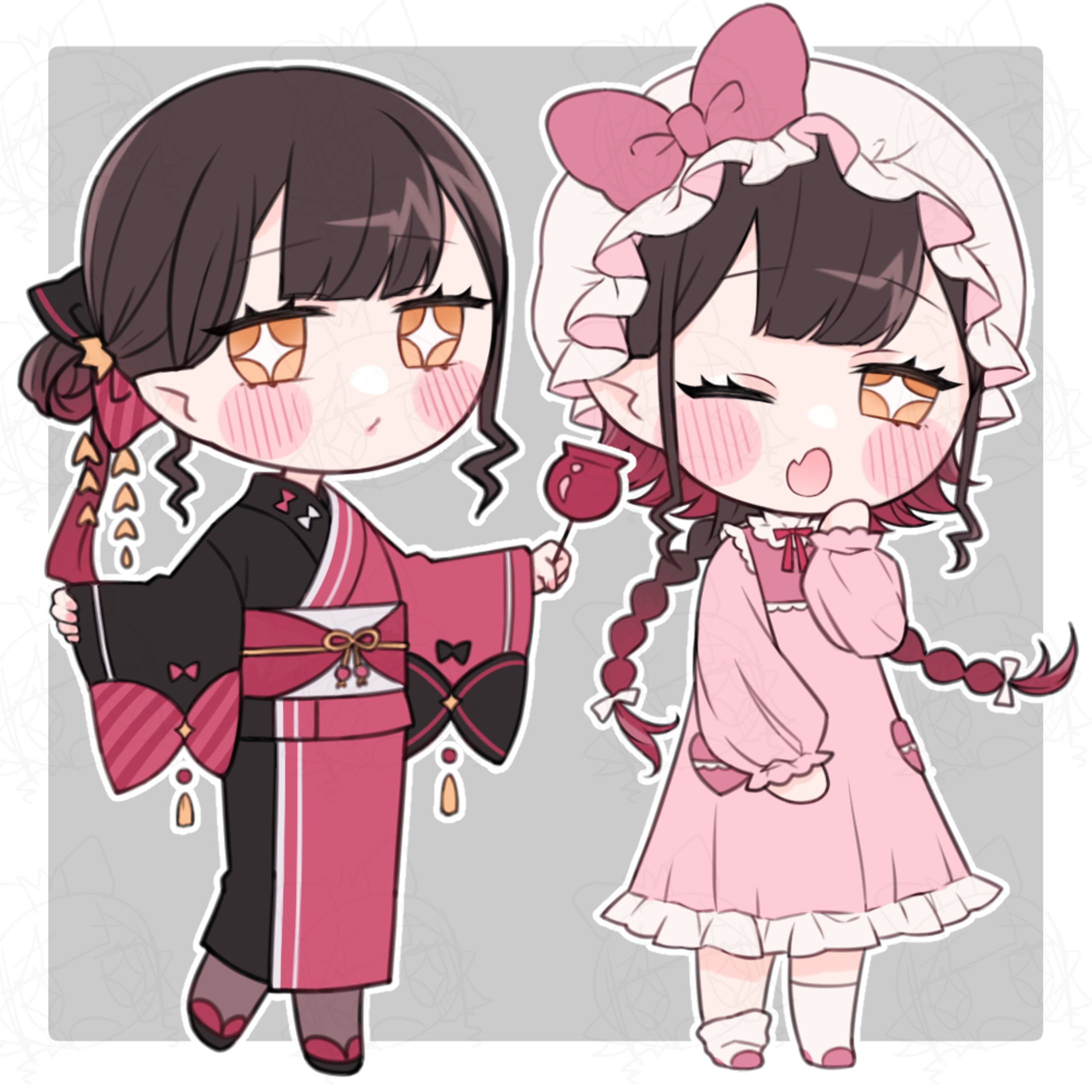 自作SDアクスタ_浴衣、パジャマ-1