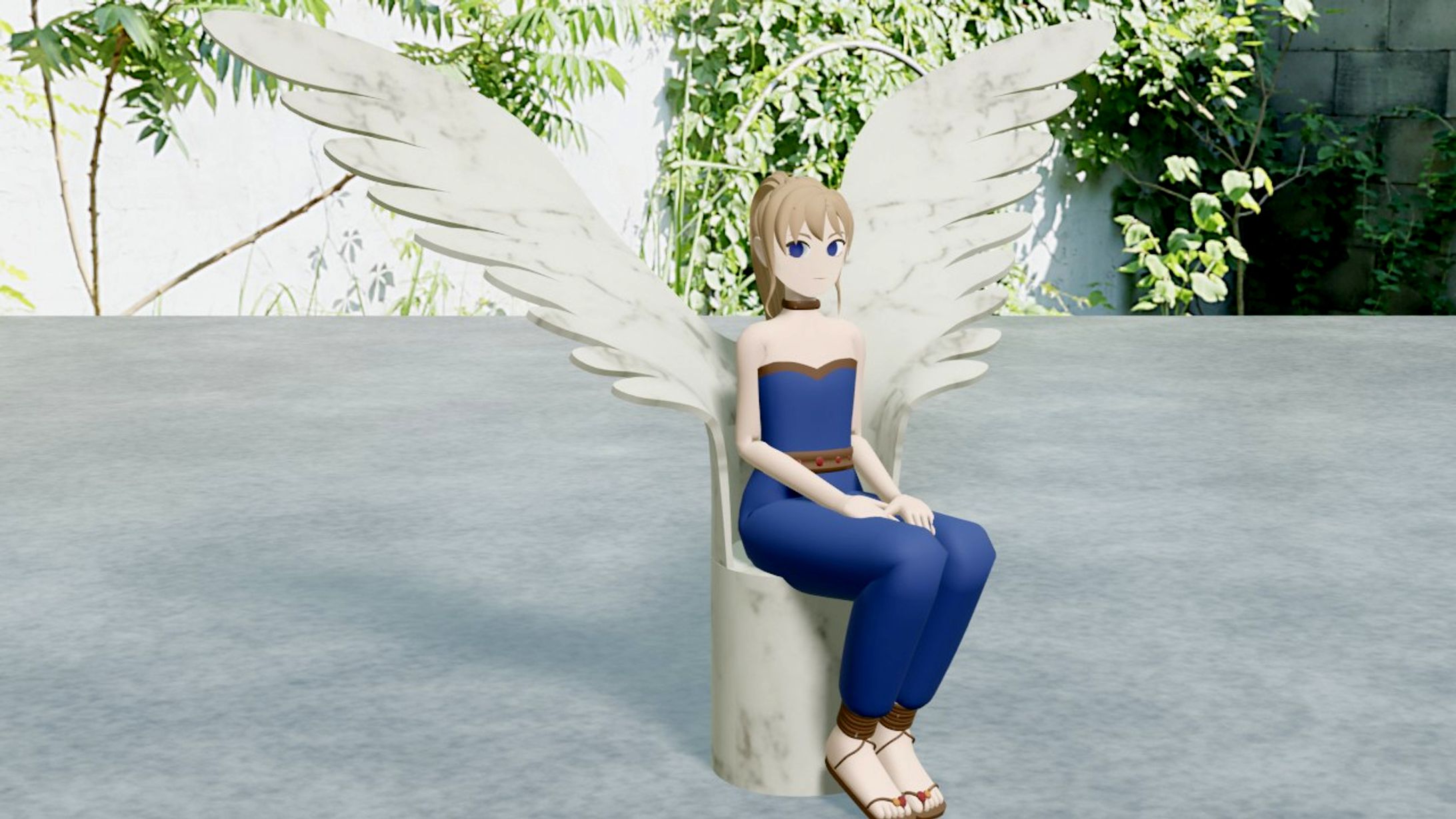 座ると天使になる椅子（3Dモデル）-1