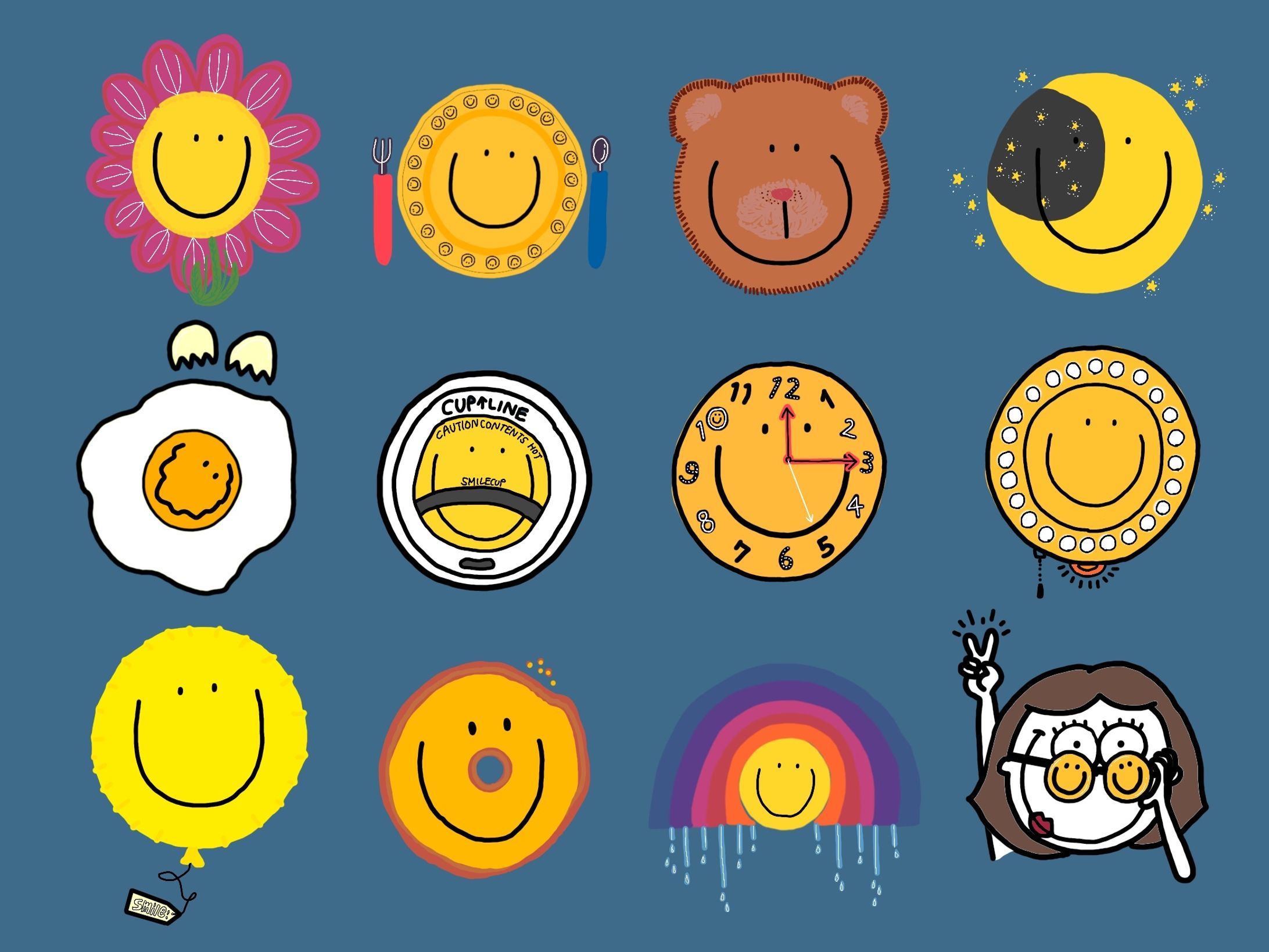 イラスト　にこちゃんシリーズ-1