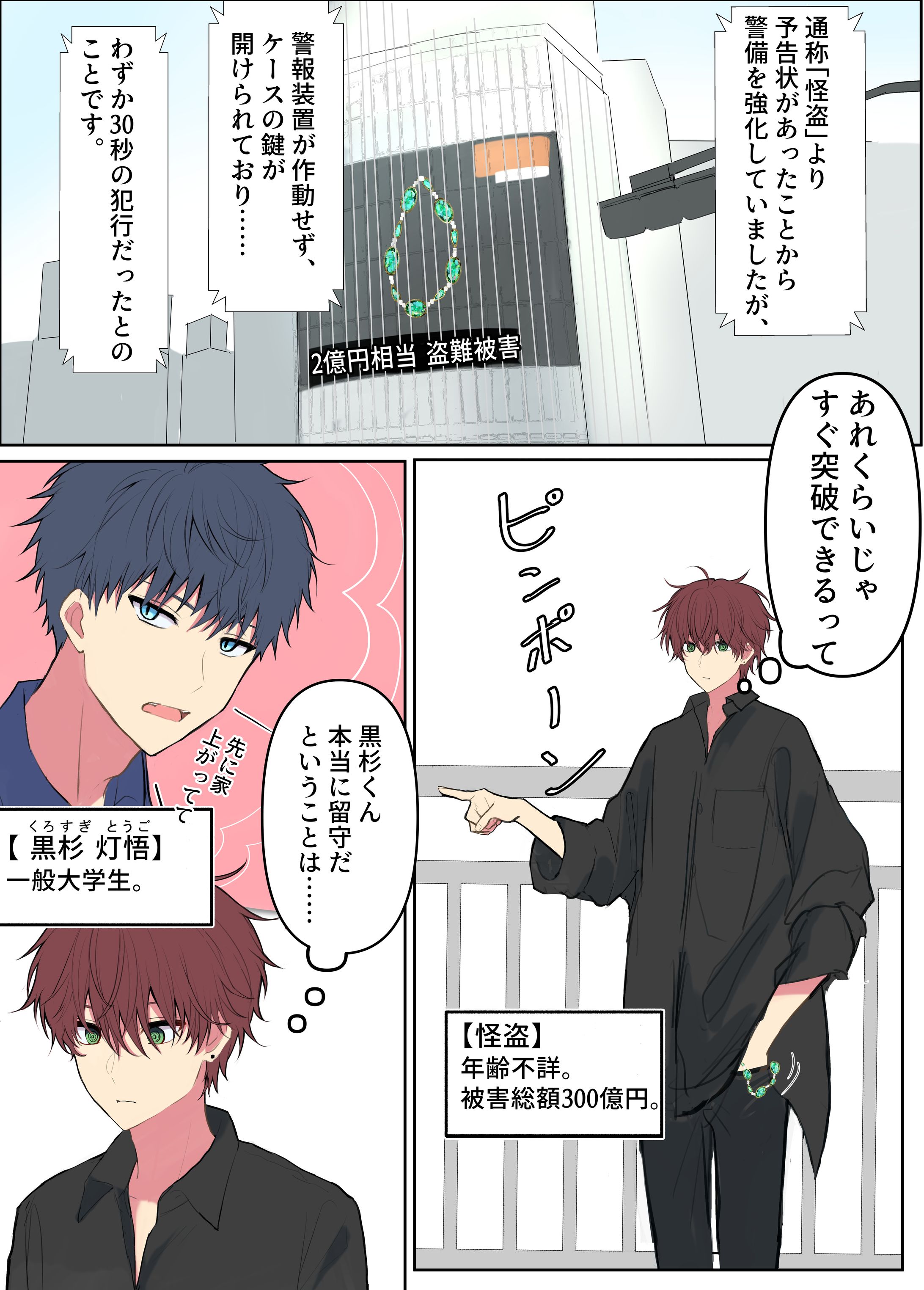 【創作BL】怪盗がなかなか開けられない鍵-1