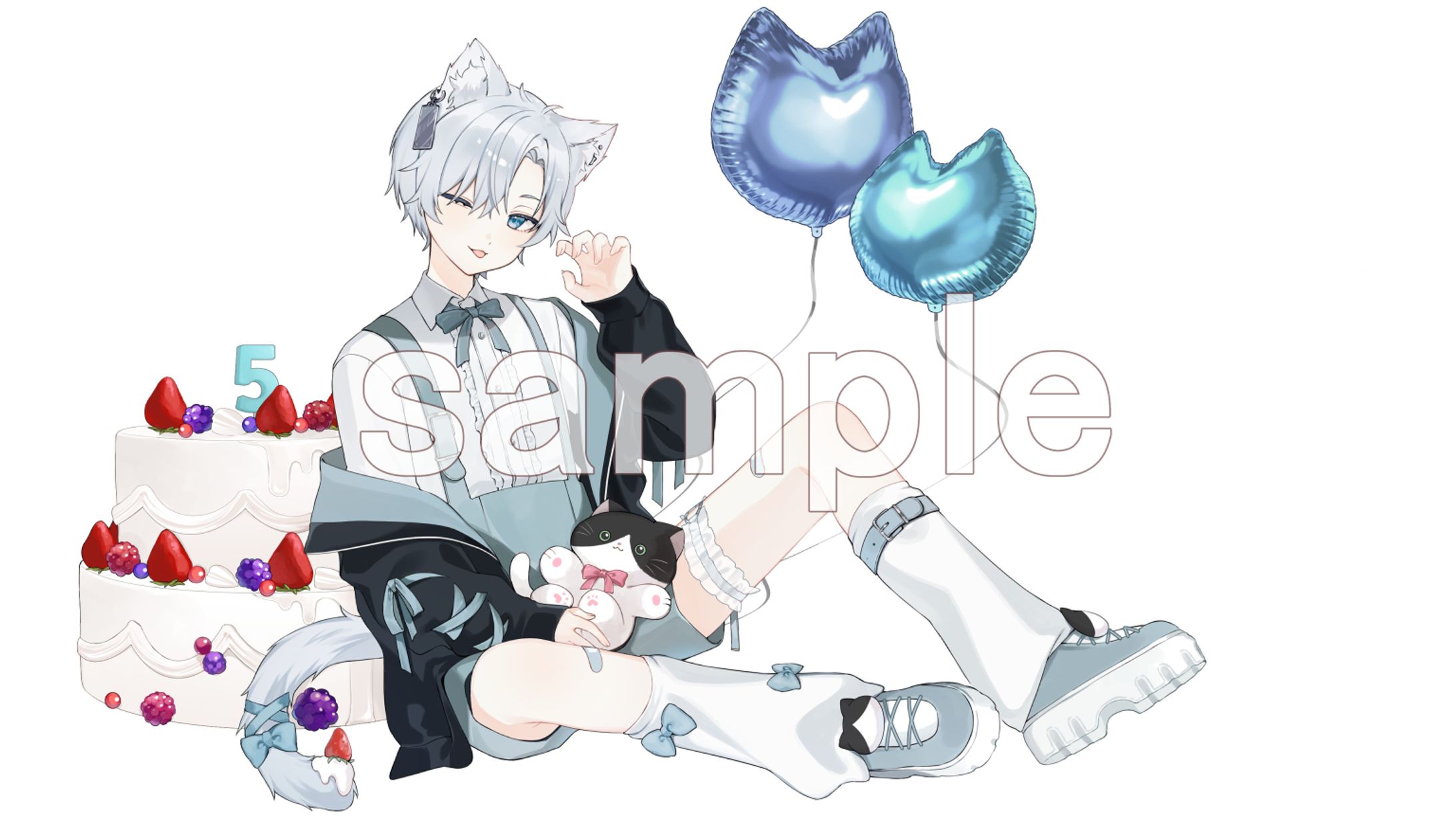 猫汰ゆた様 記念日用イラスト-1