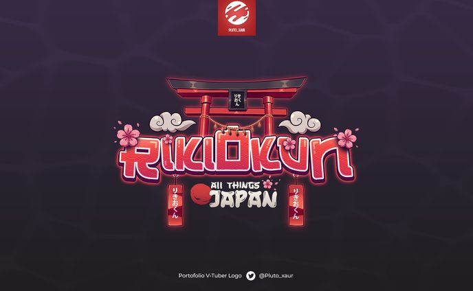 Rikiokun Vtuber Logo (Commission)