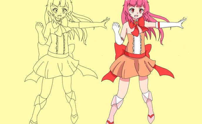 ポップカルチャー学科 2年 アニメ キャラデ(変身後)