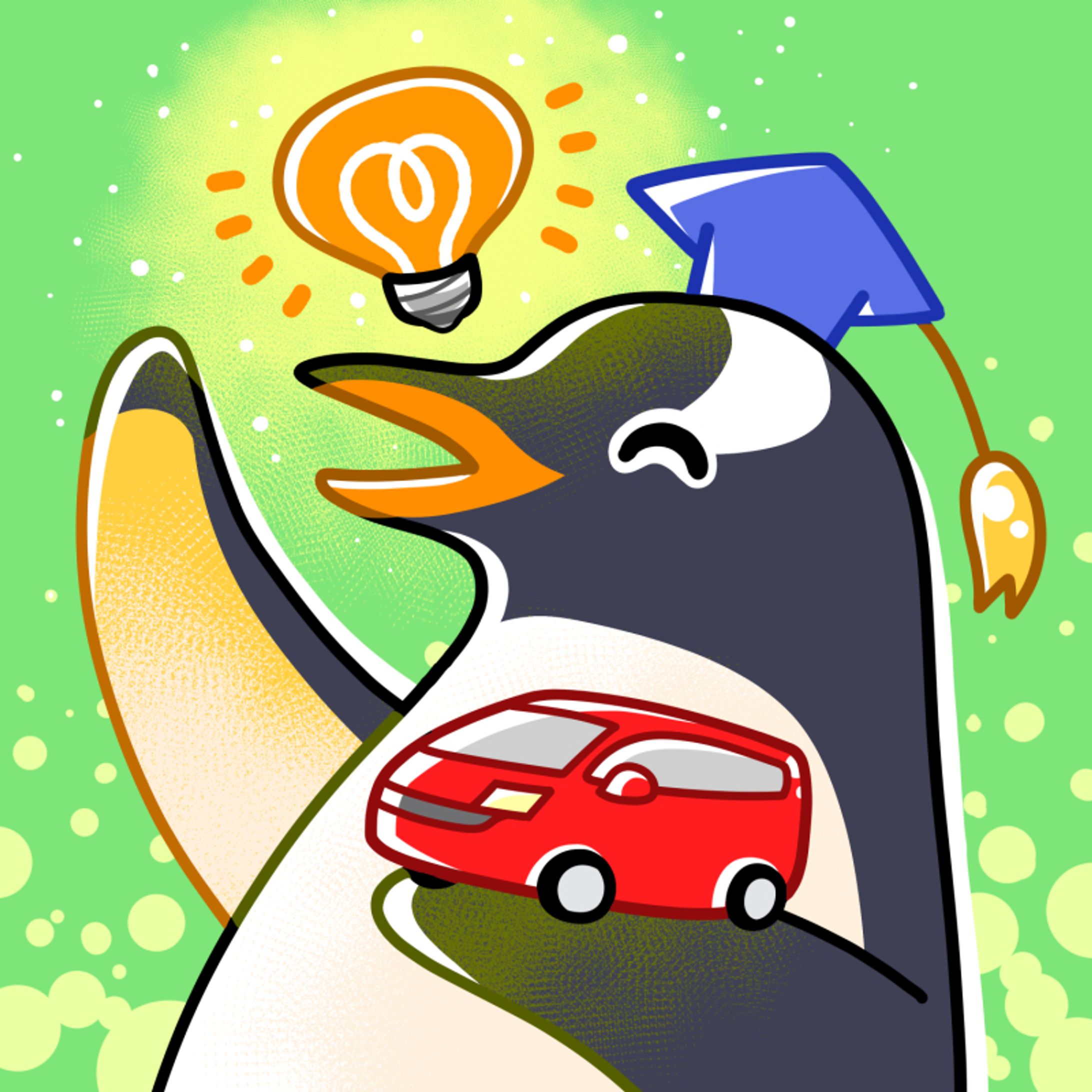 車の専門家！ペンギン博士-1
