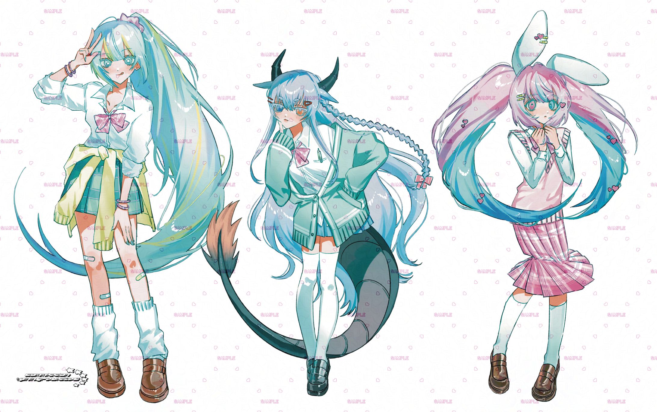 個人VtuberグループKnock on Alliance様　2期生1周年記念グッズイラスト-1