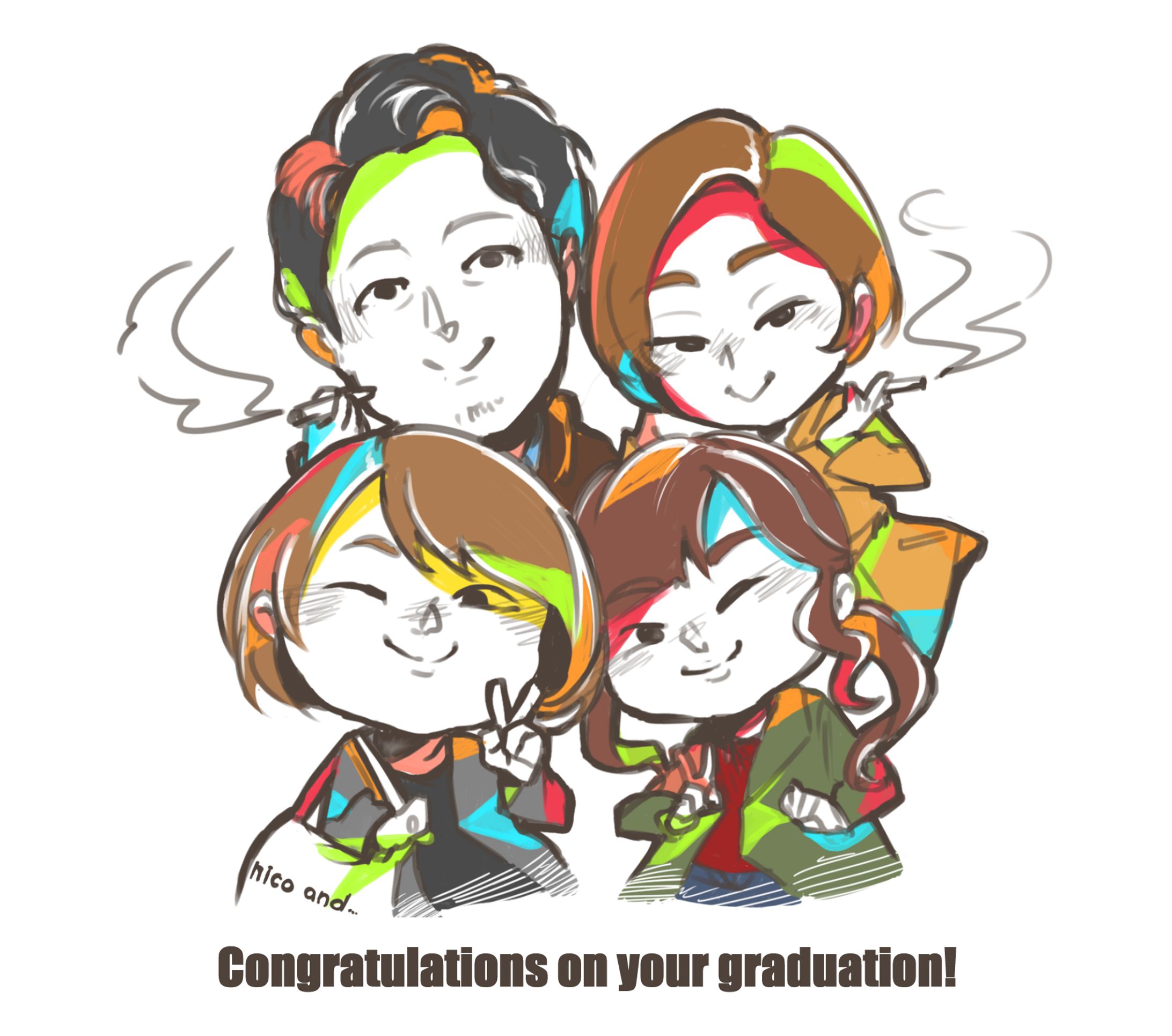 イラスト作成：卒業贈呈用-1