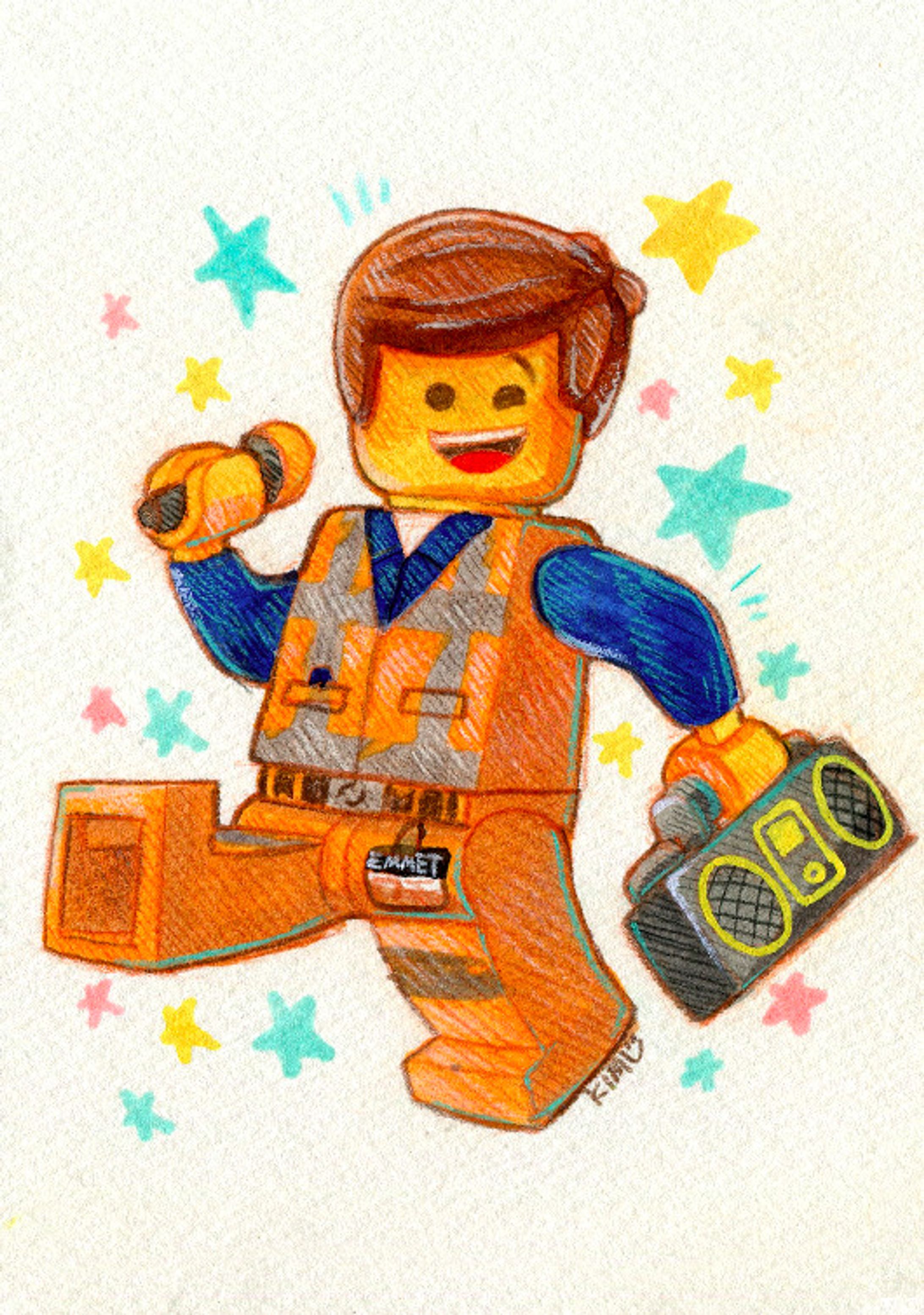 【LEGO ART】【コミッション】レゴームービー　エメット-1
