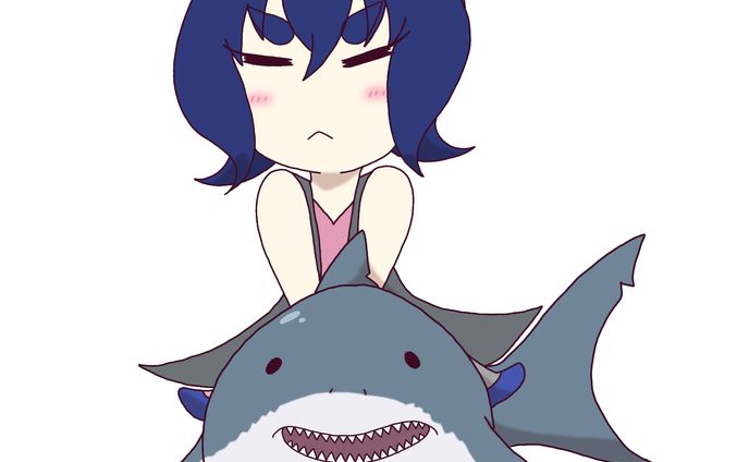サメライダーメグ/グッズ用イラスト