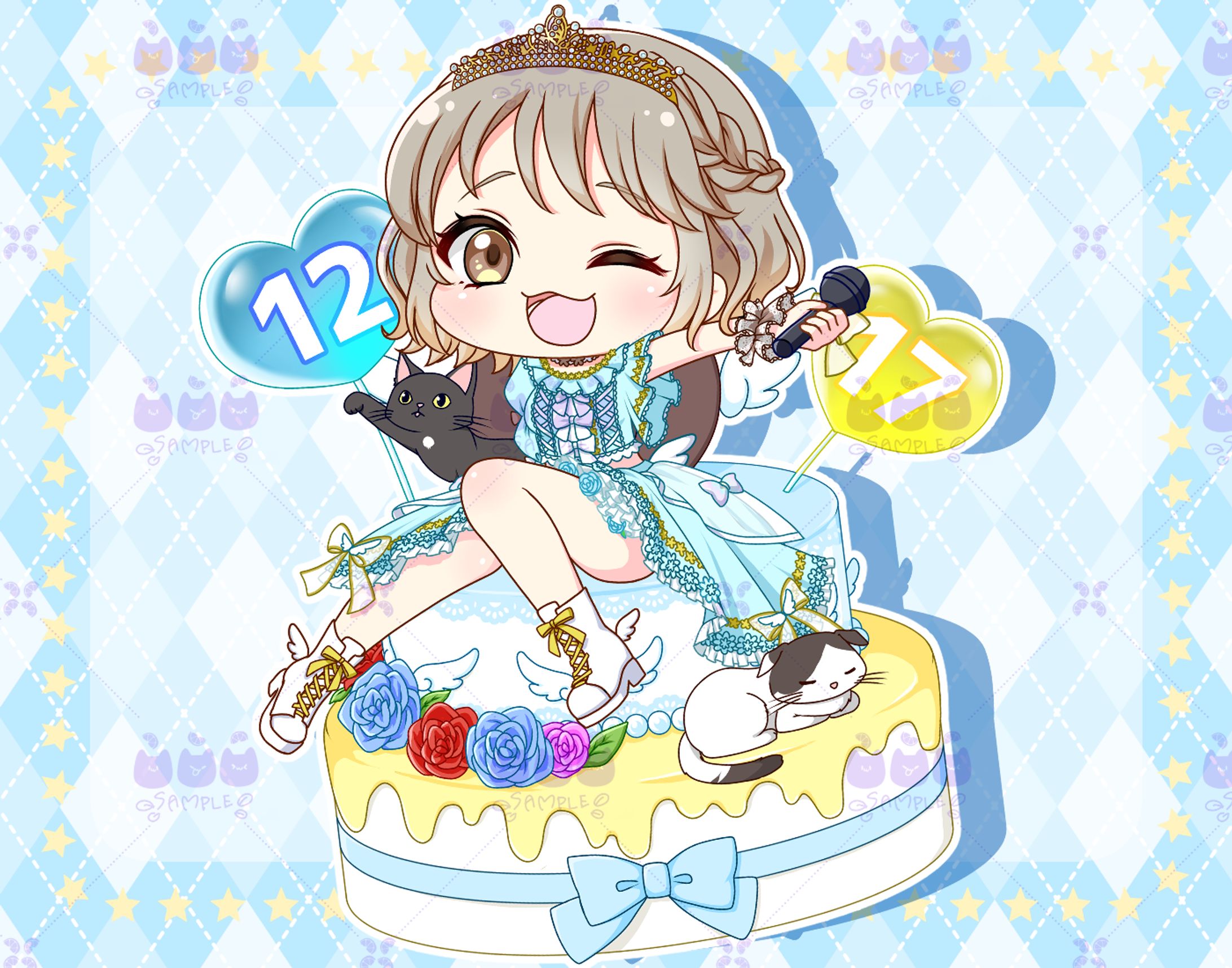 七海しあち。様グッズ用生誕イラスト-1