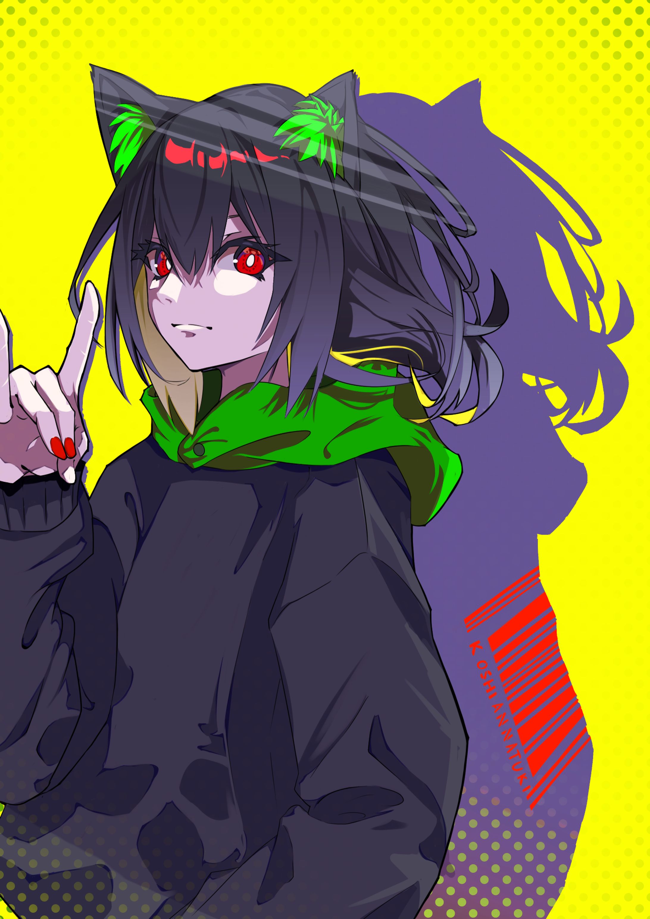 Vライバー　狐詩杏那月様　ファンアート-1