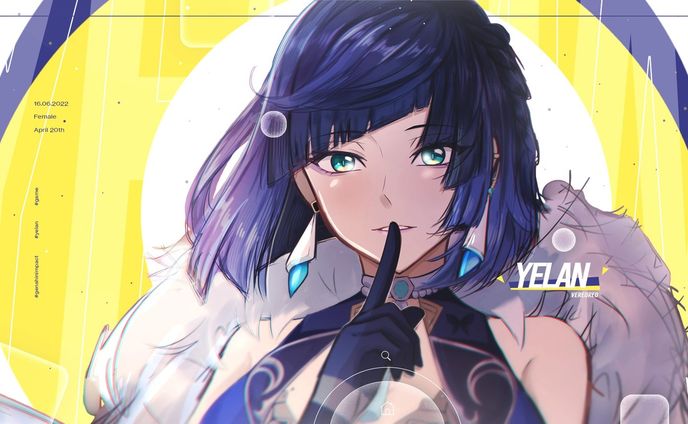 Yelan Wallpaper Design
