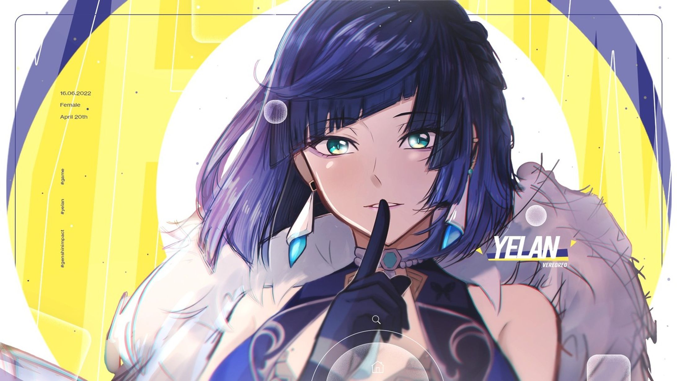 Yelan Wallpaper Design-1
