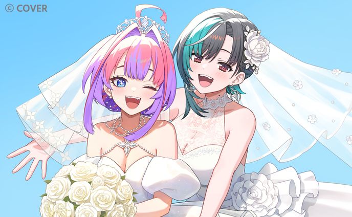 ホロライブ所属・綺々羅々ヴィヴィ様、輪堂千速様MVイラスト