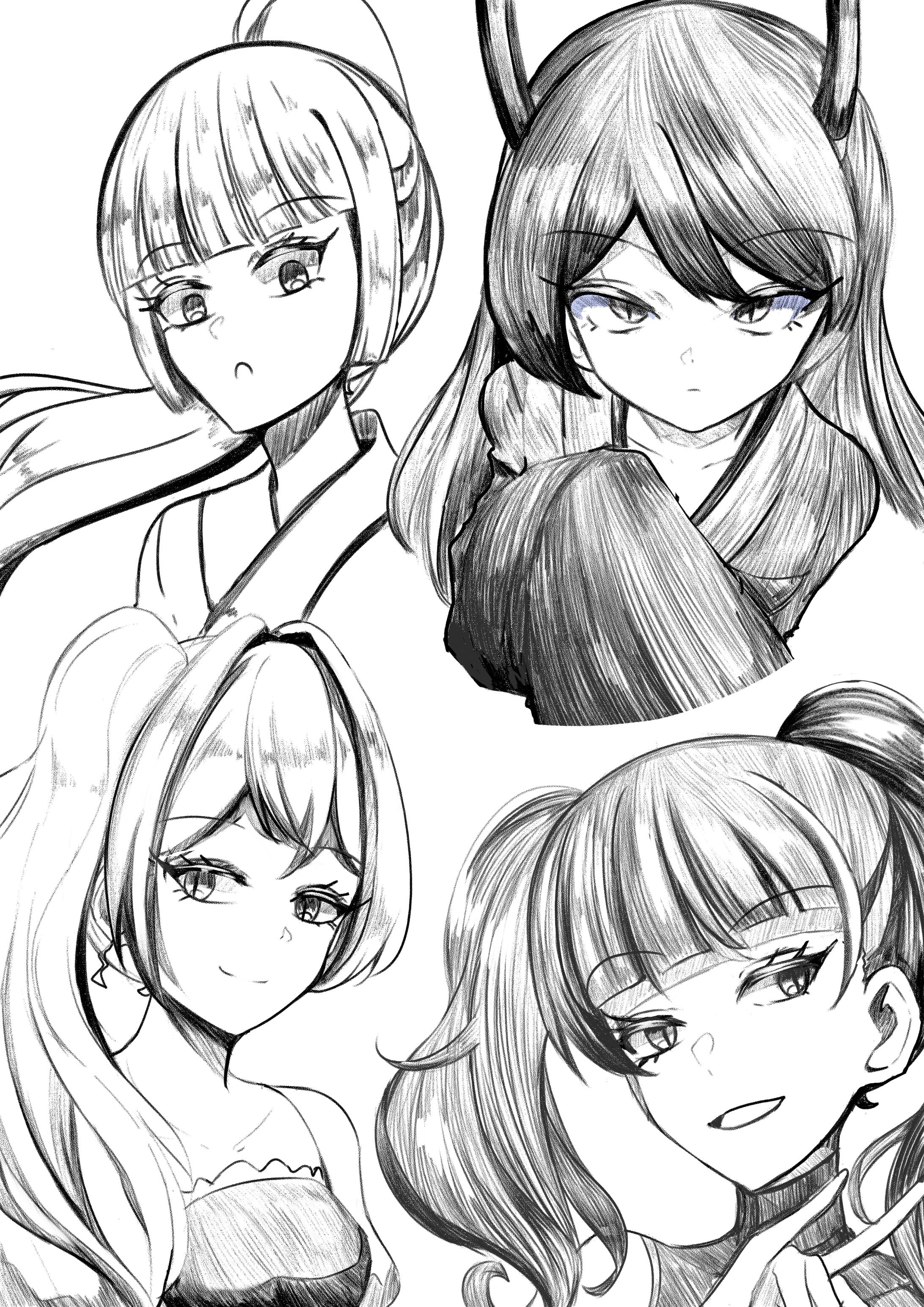 オリジナルイラストA（モノクロ）-1