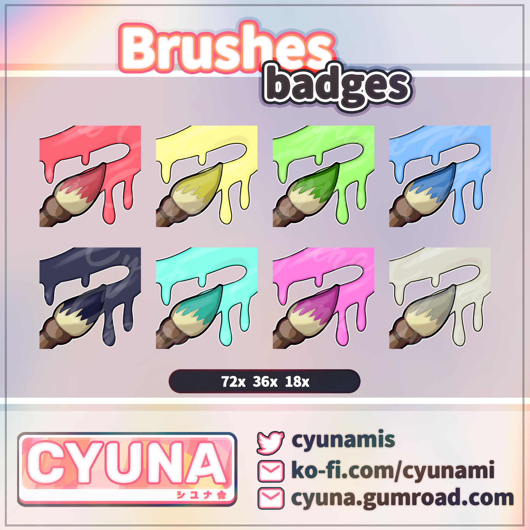 Pictomancer FFXIV Brushes Sub Badges-1