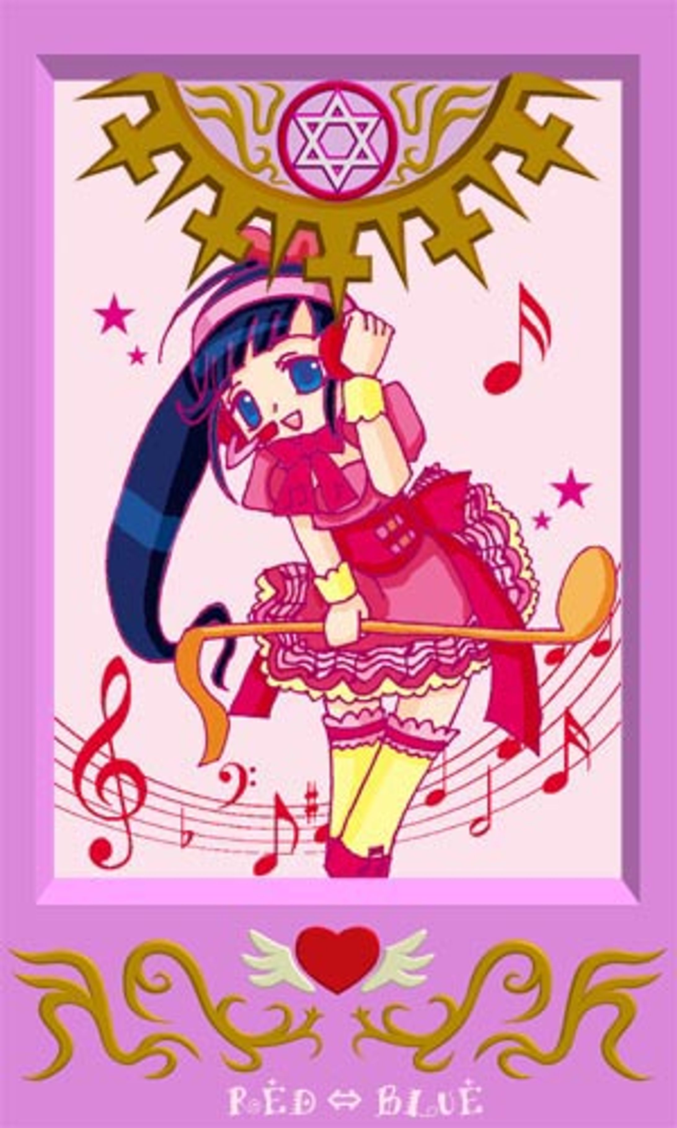 音楽が好きな女の子（魔法少女風）-1