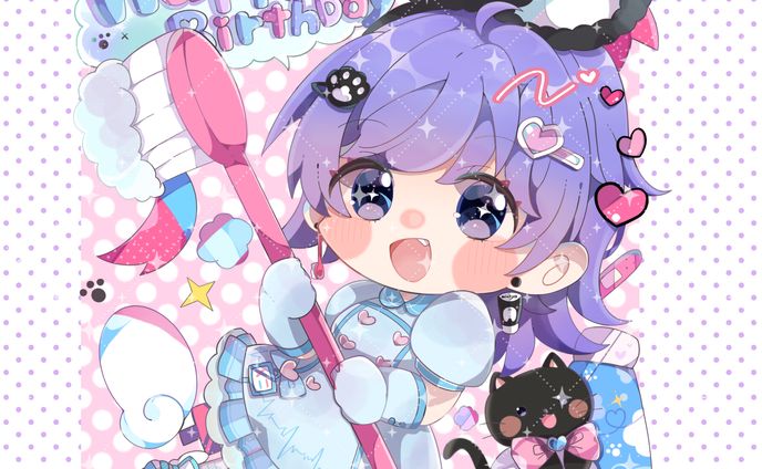 みうにゃ様ミニキャライラスト