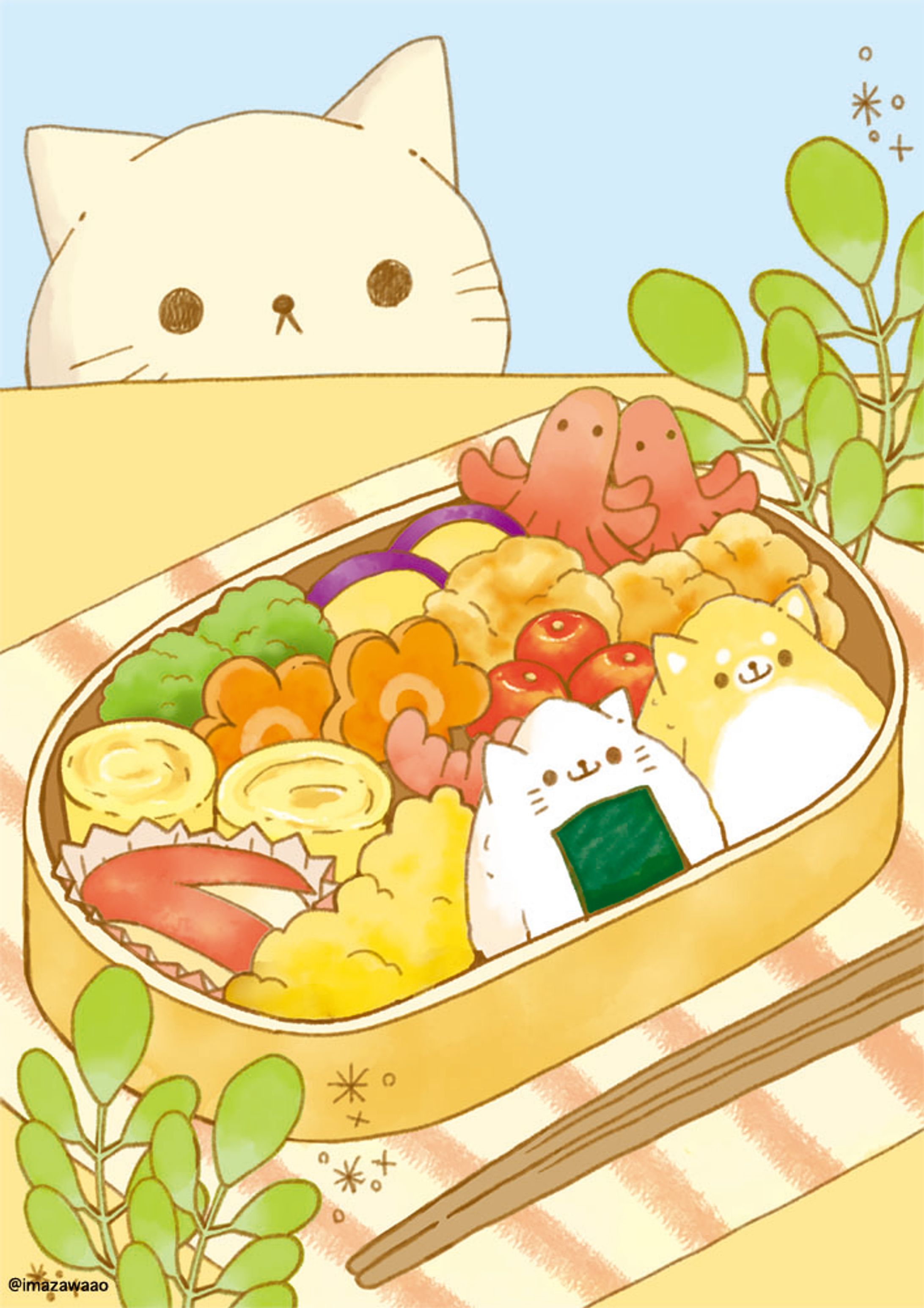 猫とお弁当-1