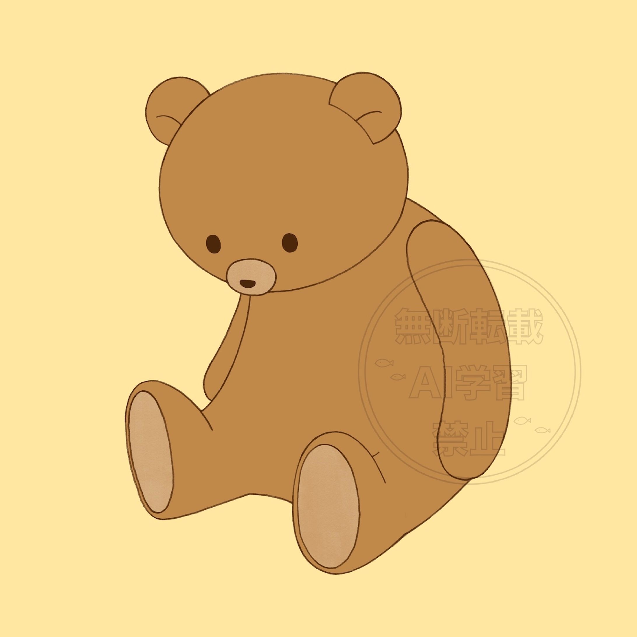 くったりクマのぬいぐるみ-1