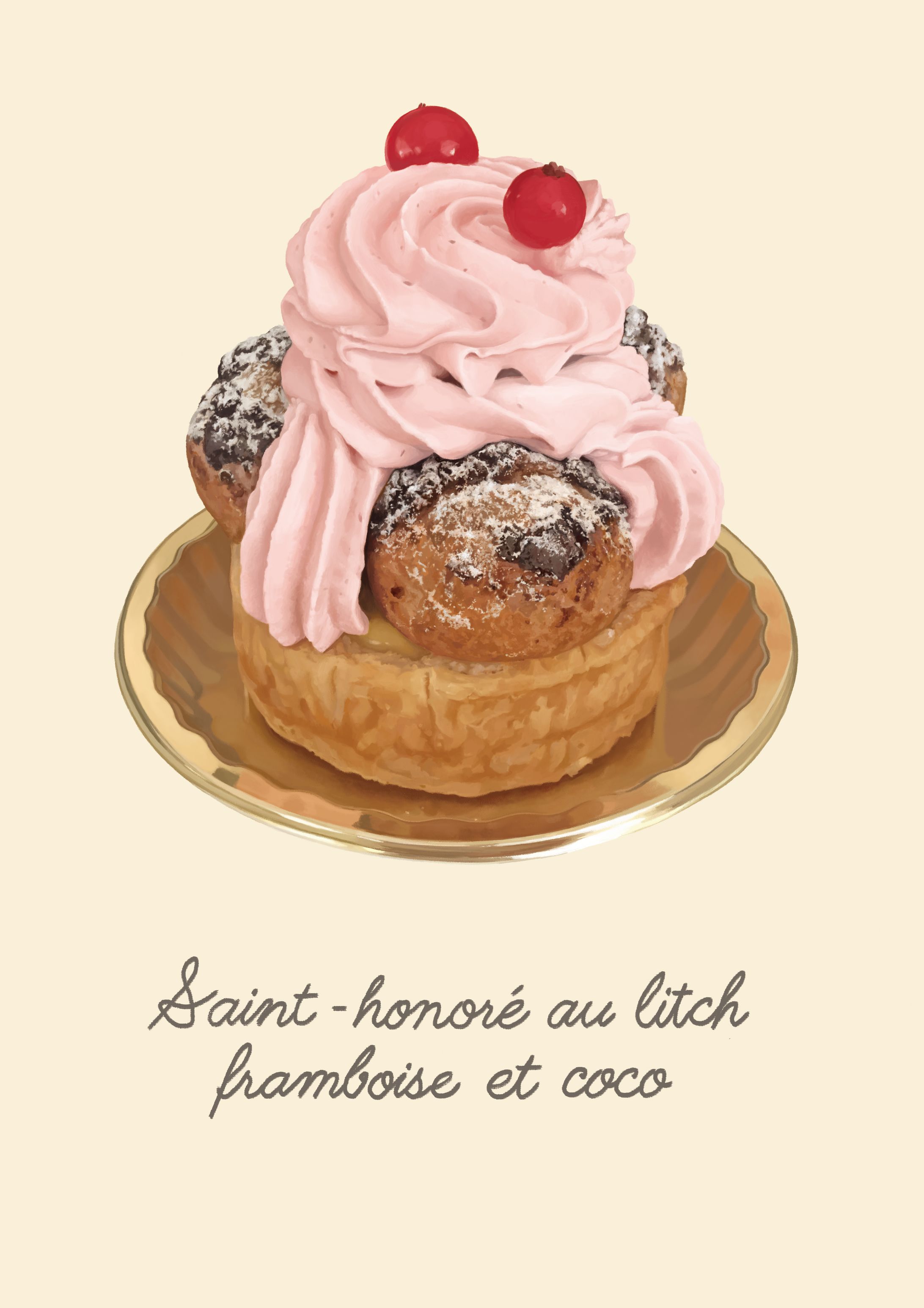 [work] pâtisserie ASAKA 様 グッズ製品化用イラスト-1
