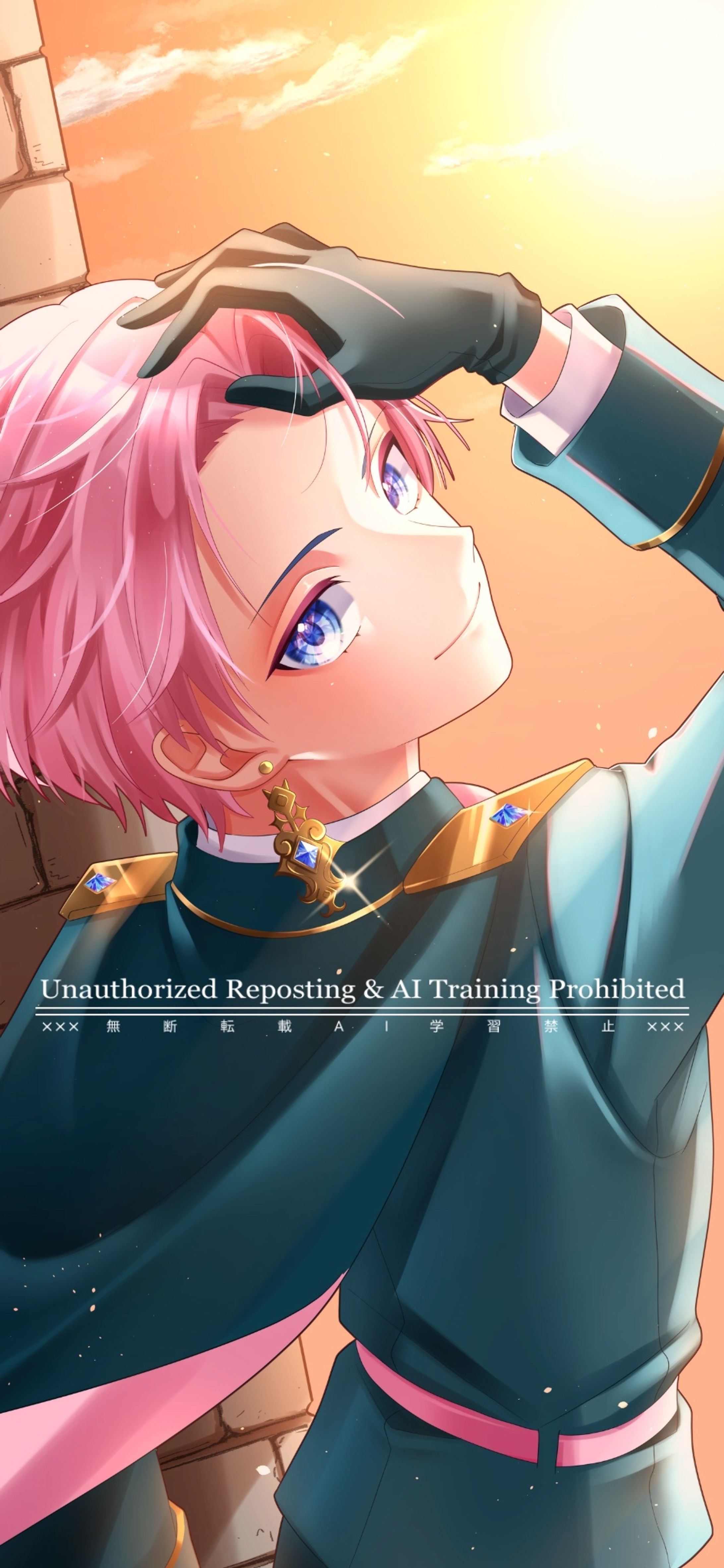 【お仕事】 桃月トウイ様 スマホホーム画面用一枚絵イラスト＋衣装デザイン-1