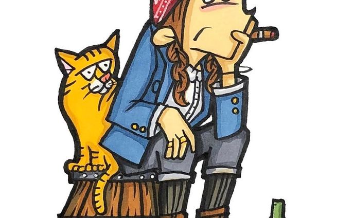 海賊女と猫。
#drawing  #illustration #art #artwork #cat #cartoon #イラスト #落書き #イラストレーター #絵 #アート #猫 #猫イラスト #茶トラ #茶トラ女子部 #女の子イラスト #ガールズイラスト #カートゥーン #イラストグラム