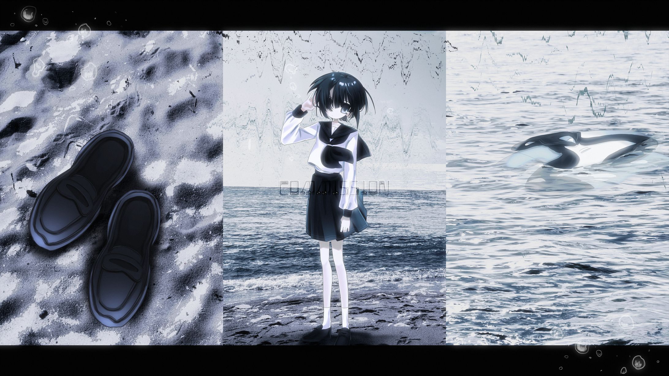 【WORKS】MVイラスト-警鐘、海-1