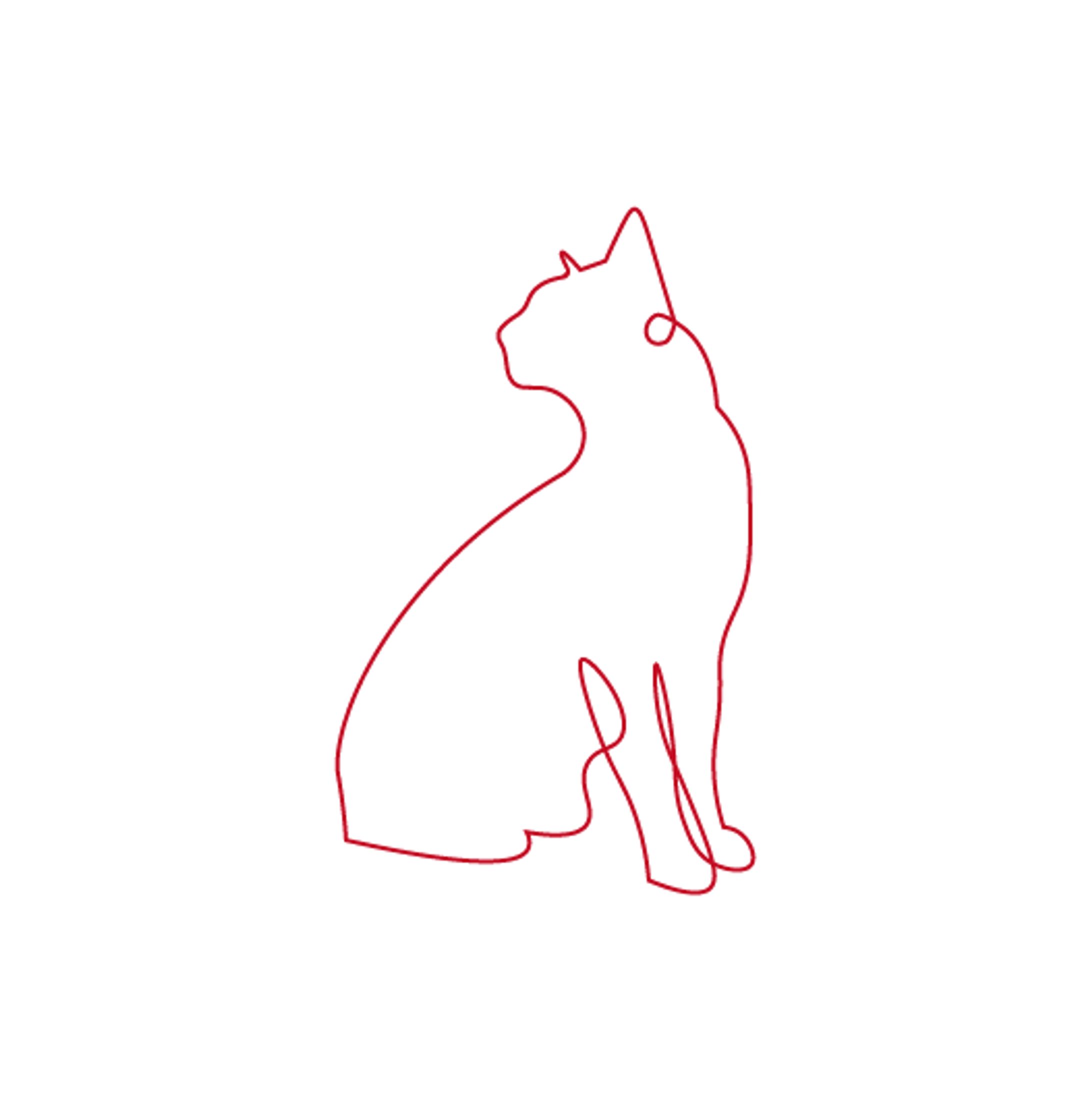 猫の線画-1