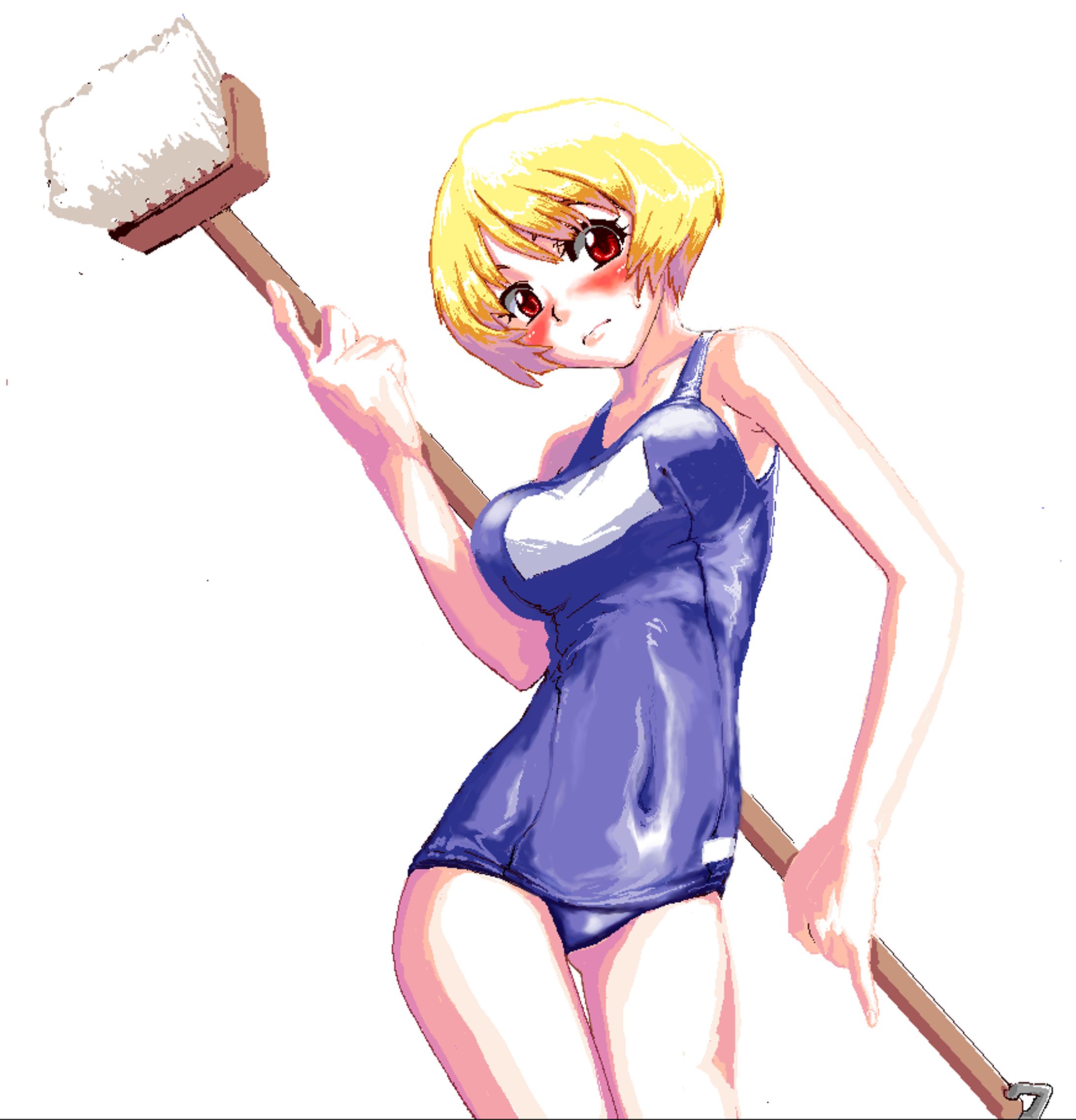 スクール水着の女の子-1