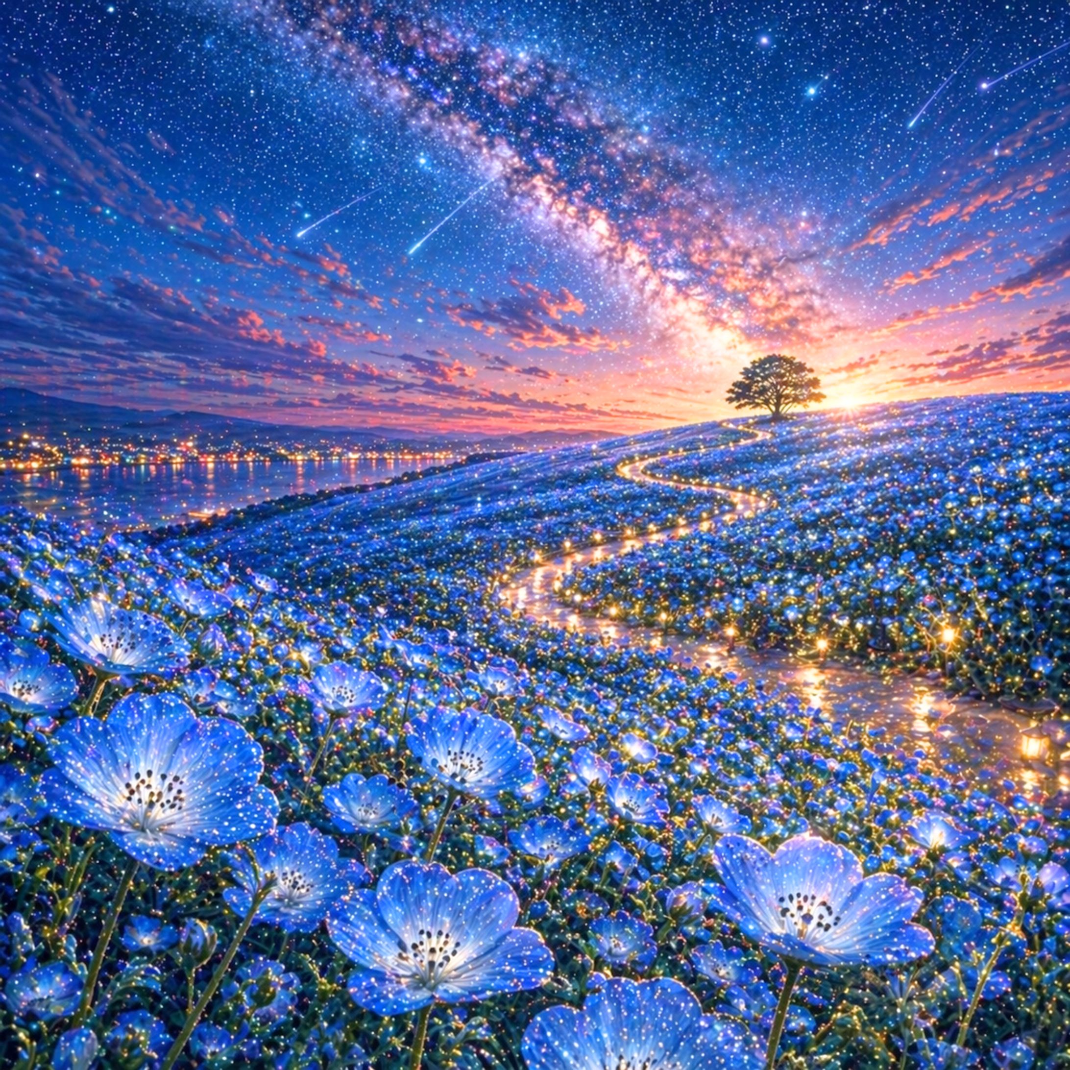 ネモフィラの花畑-1