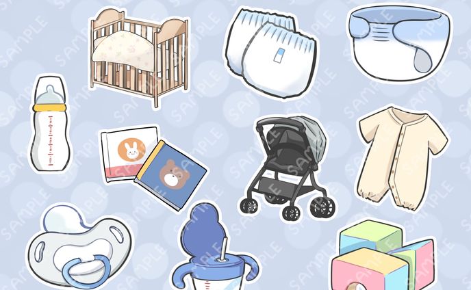 育児グッズのイラスト