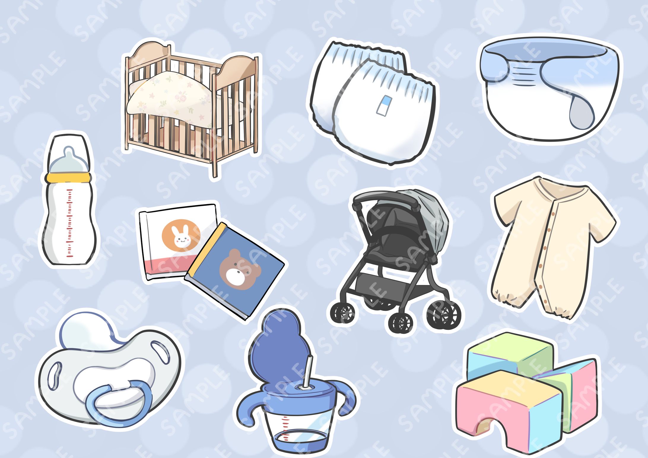 育児グッズのイラスト-1