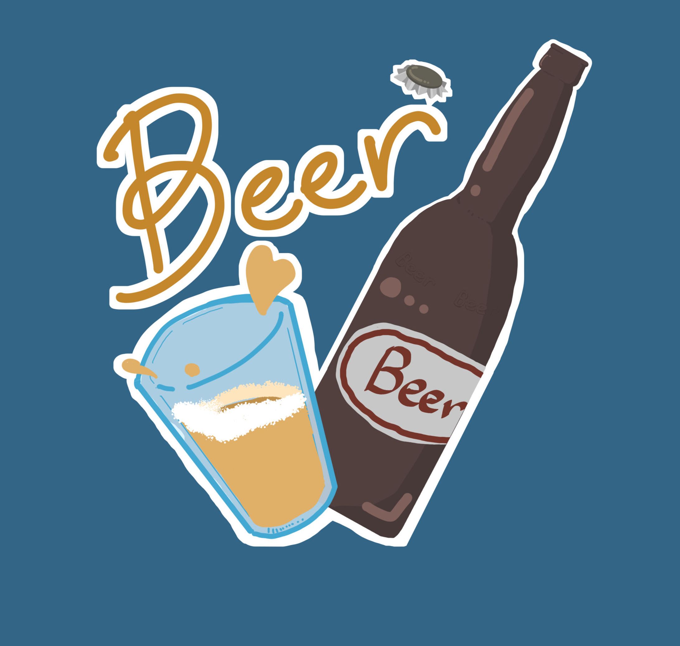 服用ロゴ：ビール-1