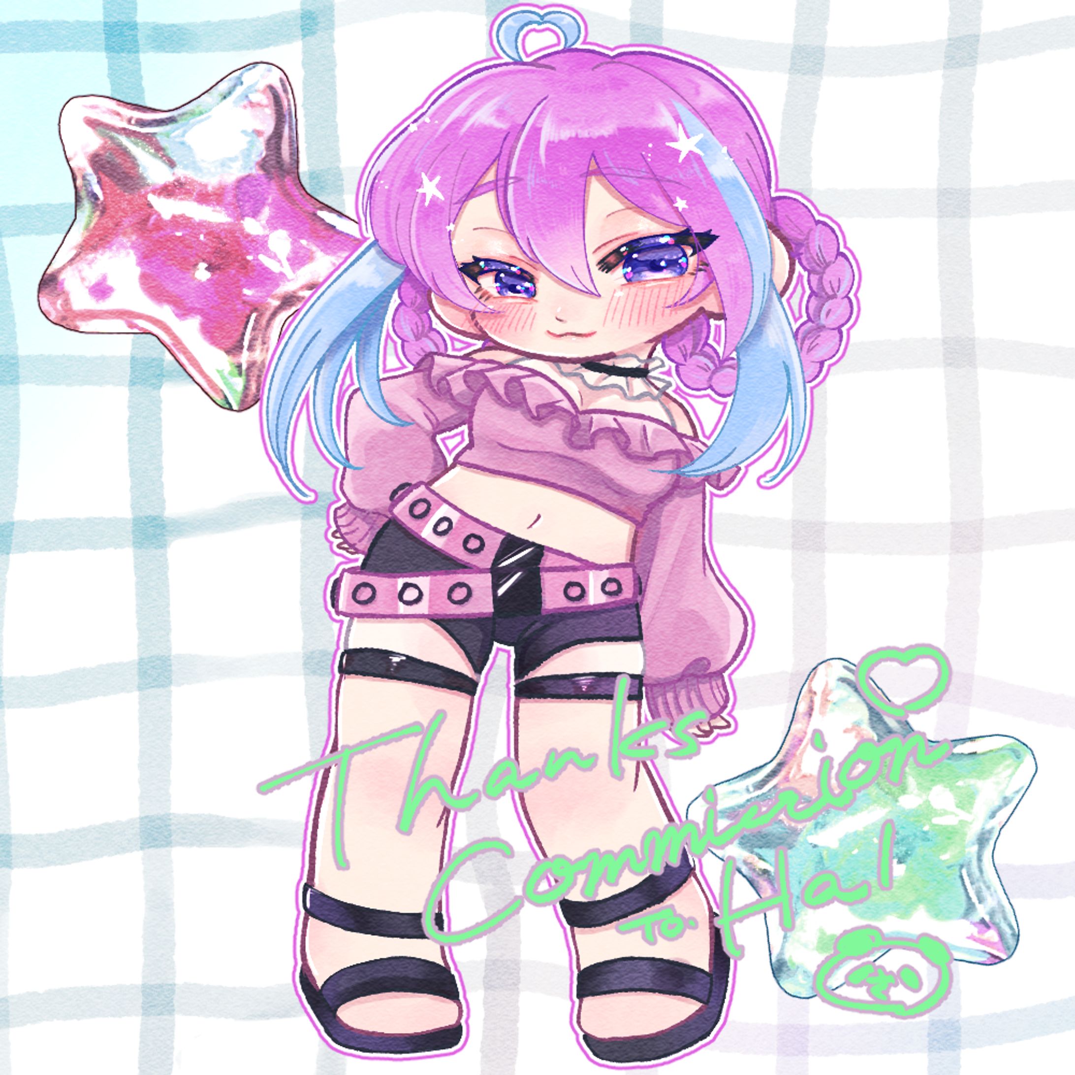 【skeb】halさんオリジナルキャラクターデフォルメイラスト-1