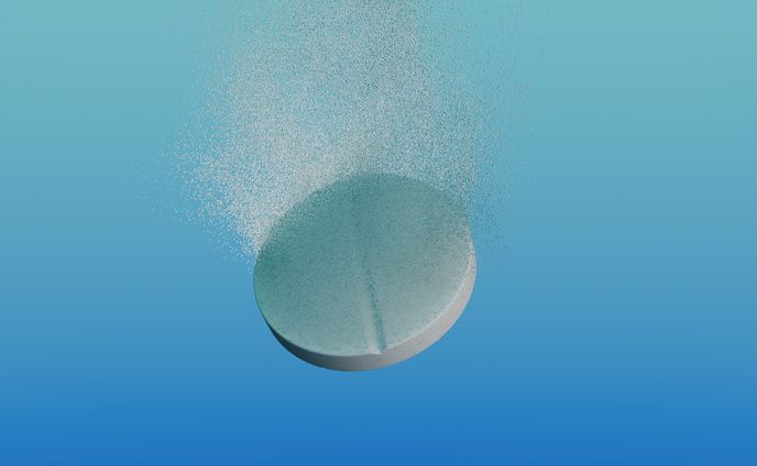 泡を出すタブレット