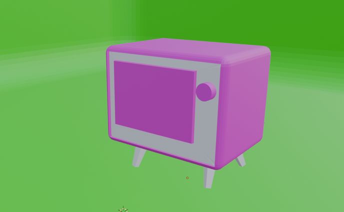 ピンク色のテレビ