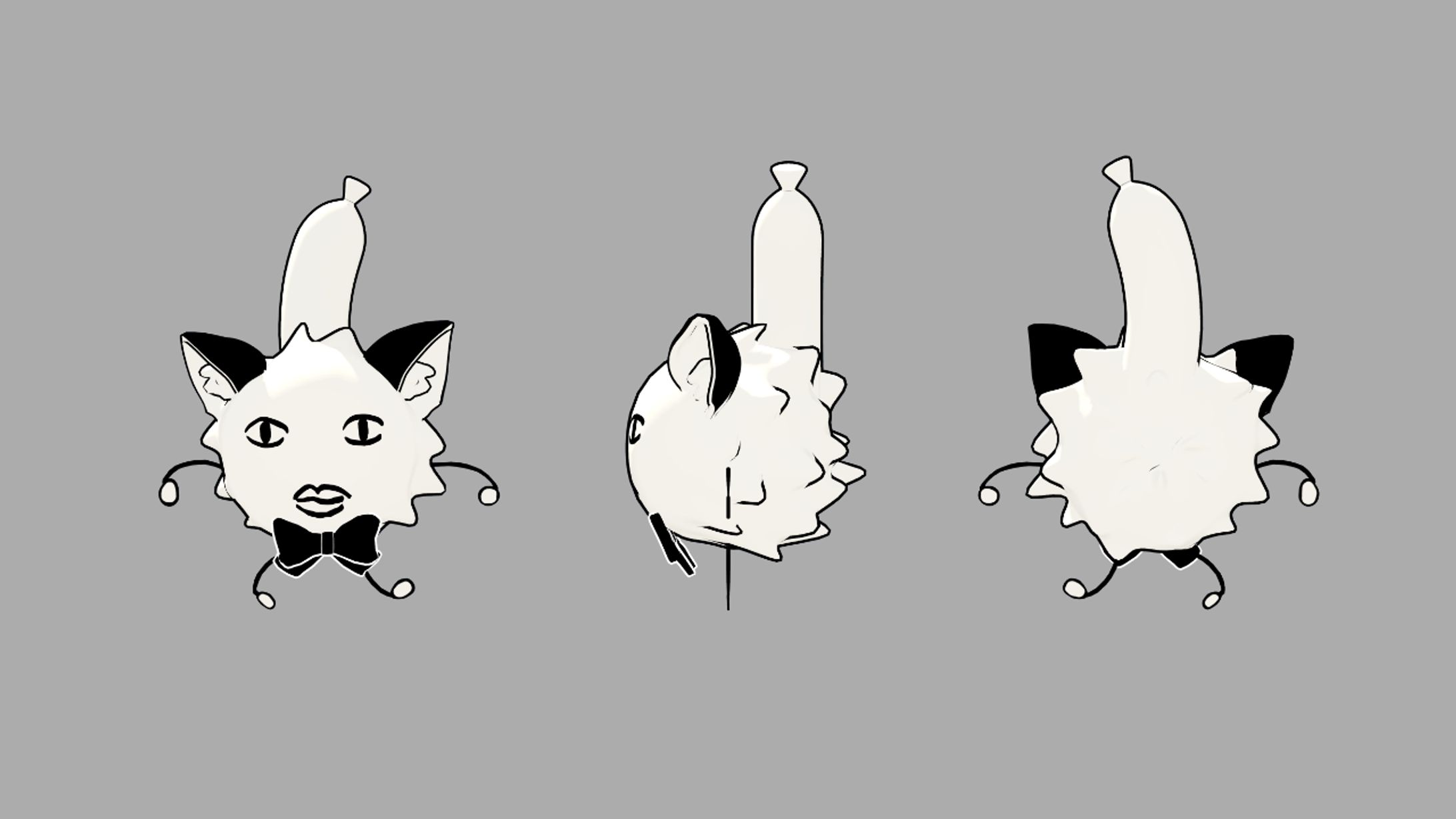 鈴子らん様 げっちょくん3Dモデル-1
