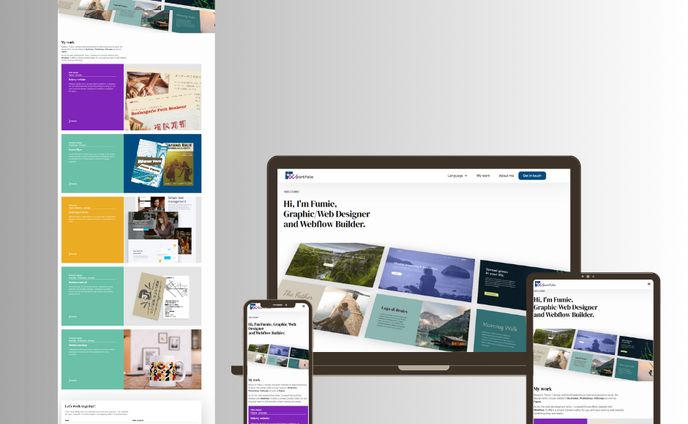 ポートフォリオLP（Webflow）