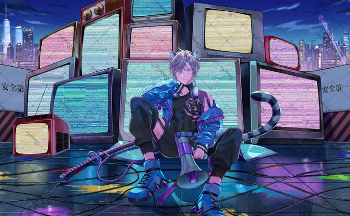 紫蘭蒼空様MV用キャライラスト/背景イラスト