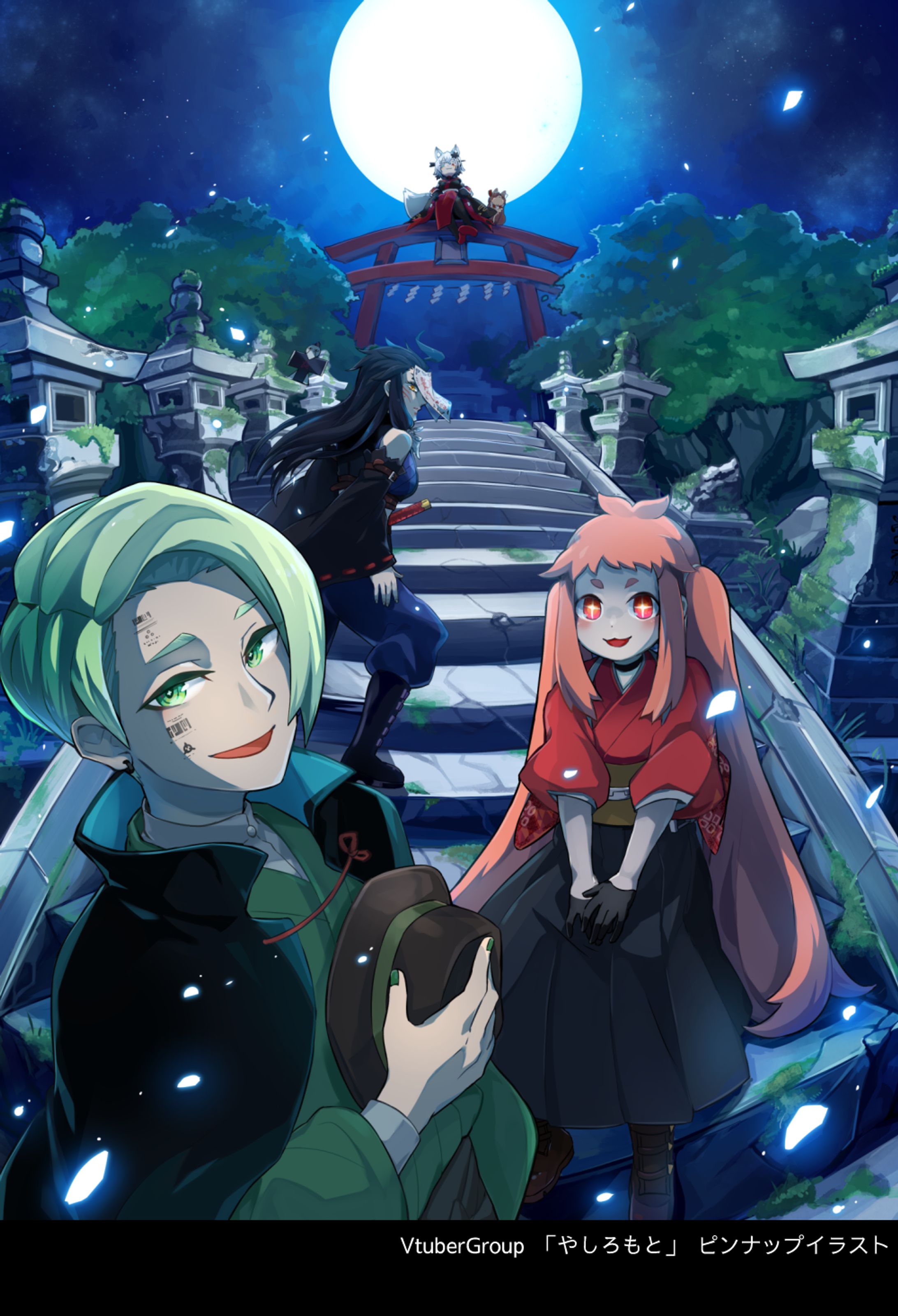 Vtuberグループ「やしろもと」イメージイラスト-1
