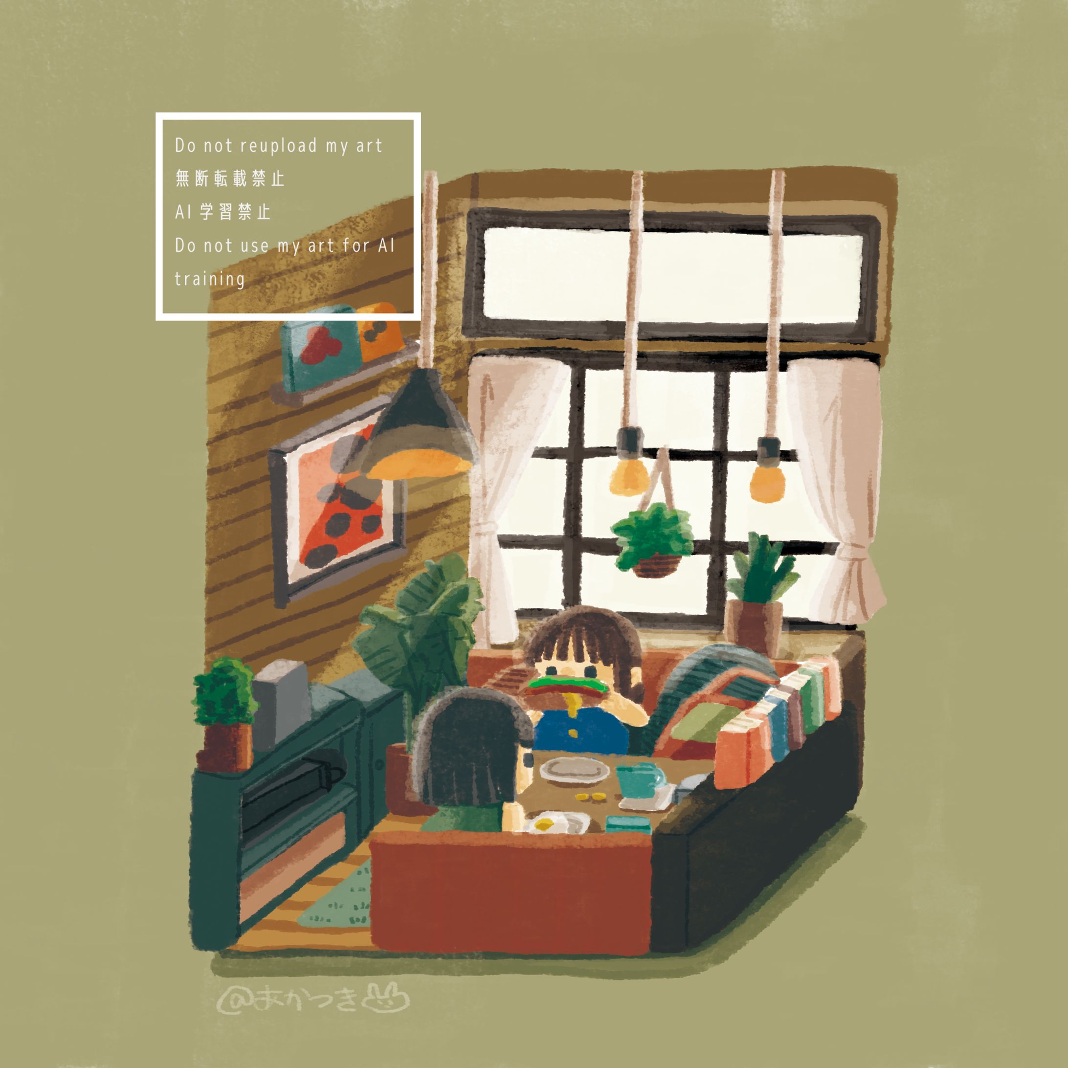 箱庭絵　カフェ-1