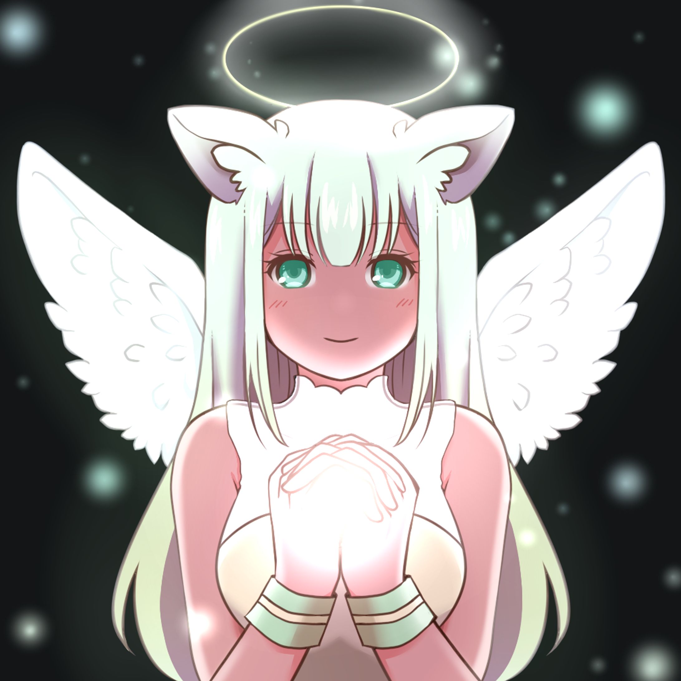 褐色ケモ耳天使-1