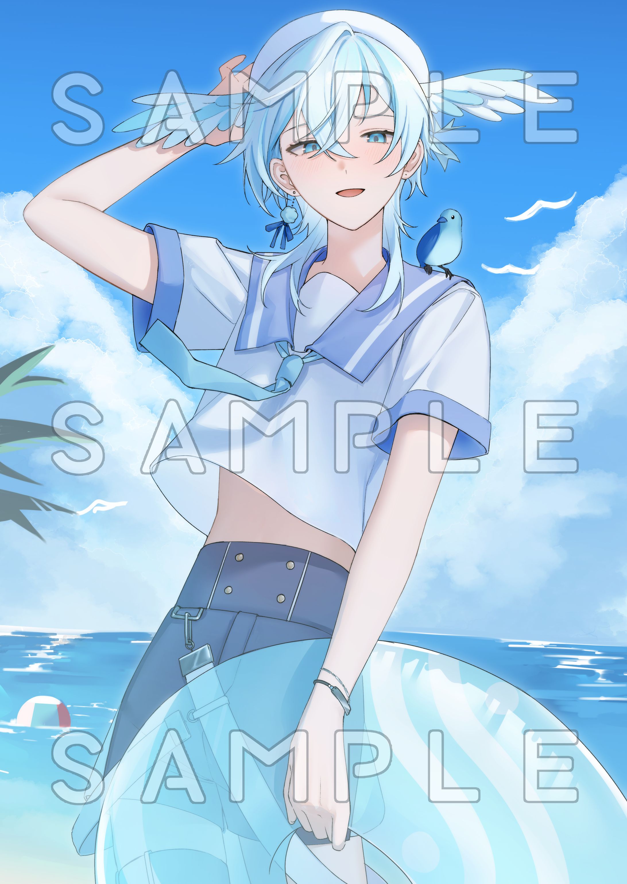 【依頼絵】甘空ラルクさん　夏イラスト-1