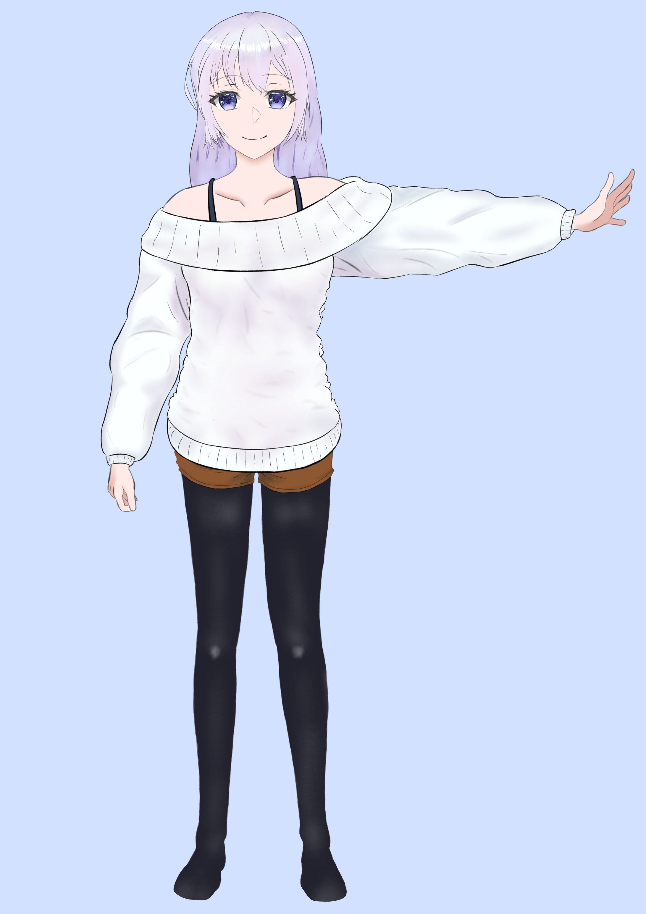銀髪のお姉さん・保美 立ち絵-1