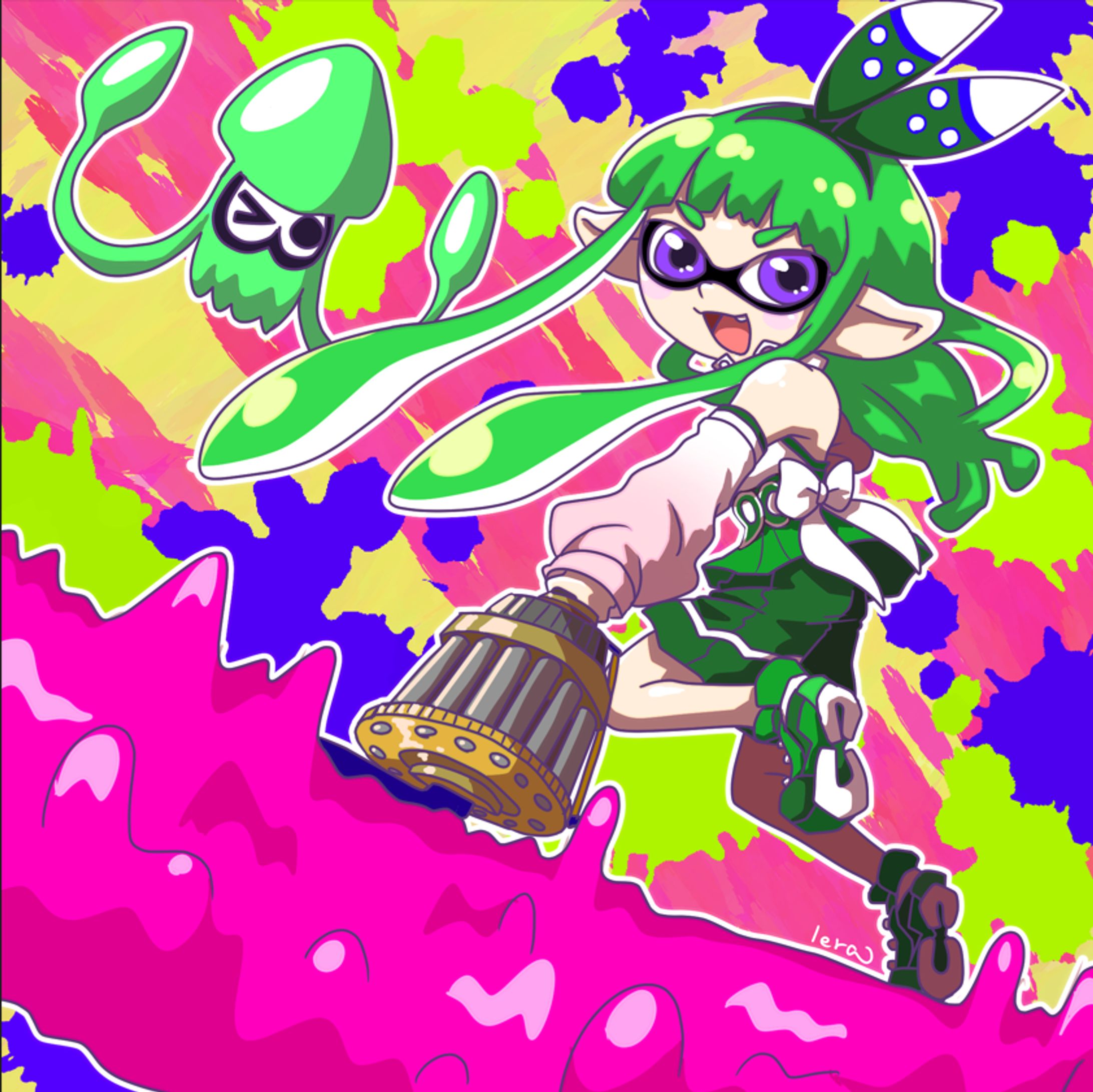 プレゼントイラスト　VTuberさんイカアレンジ-1