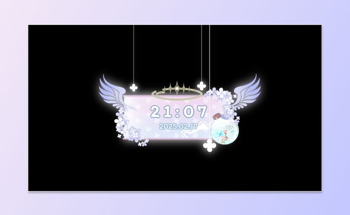 HTML Digital Clock / 薄曖にあ