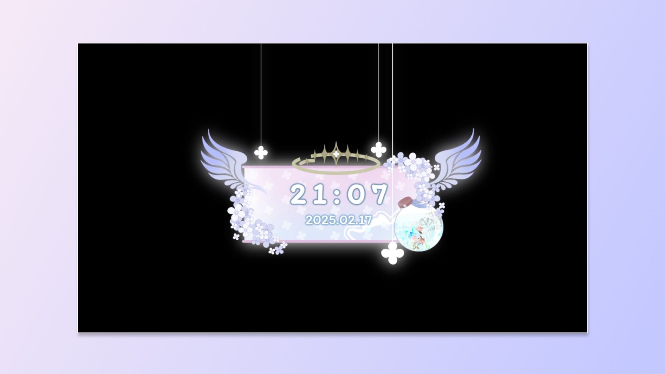 HTML Digital Clock / 薄曖にあ-1