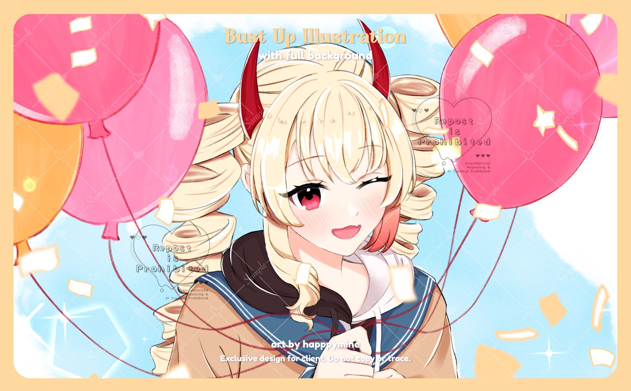 Bust Up Illustration-1