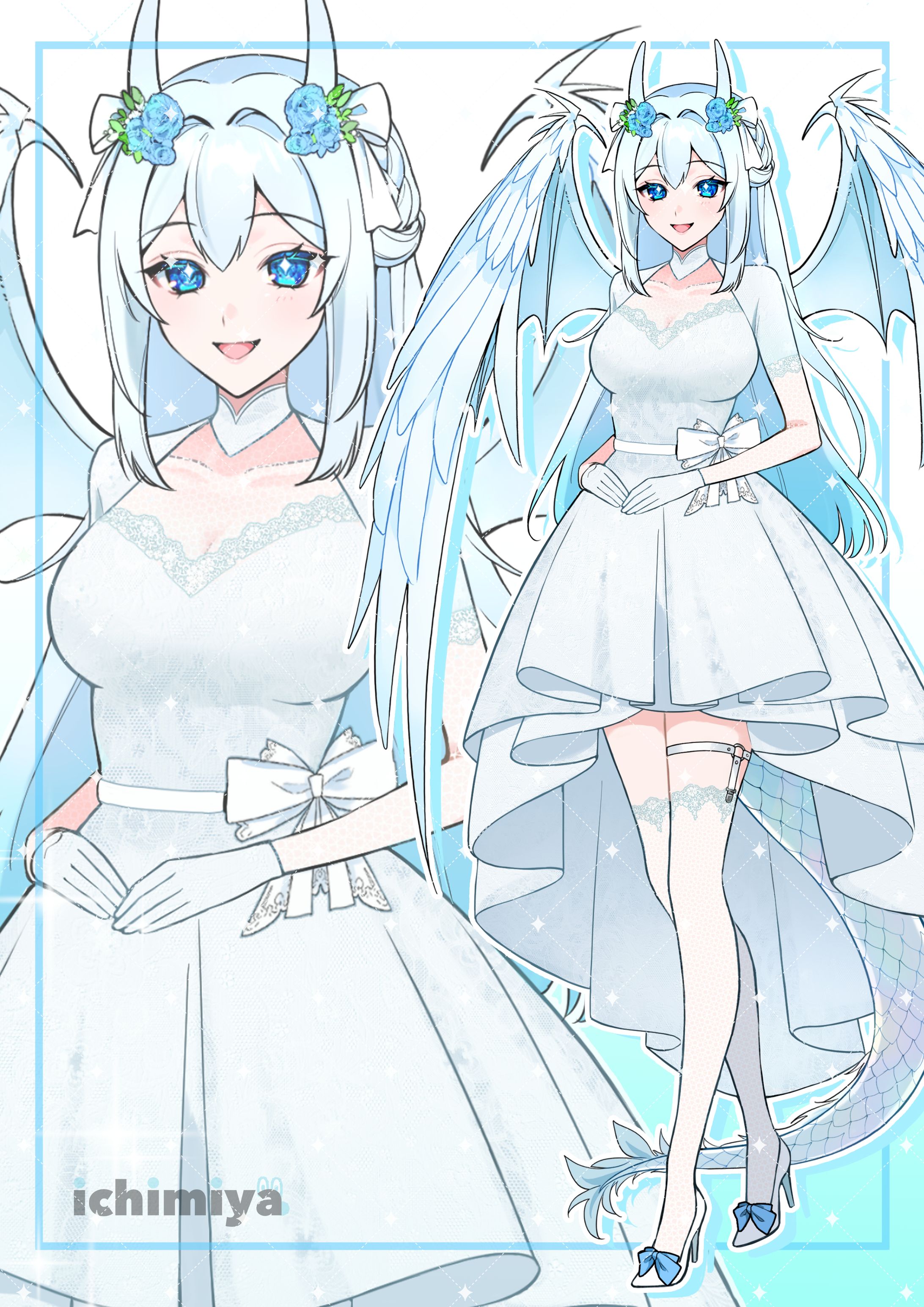 【ライバー立ち絵】藍白 珀様-1